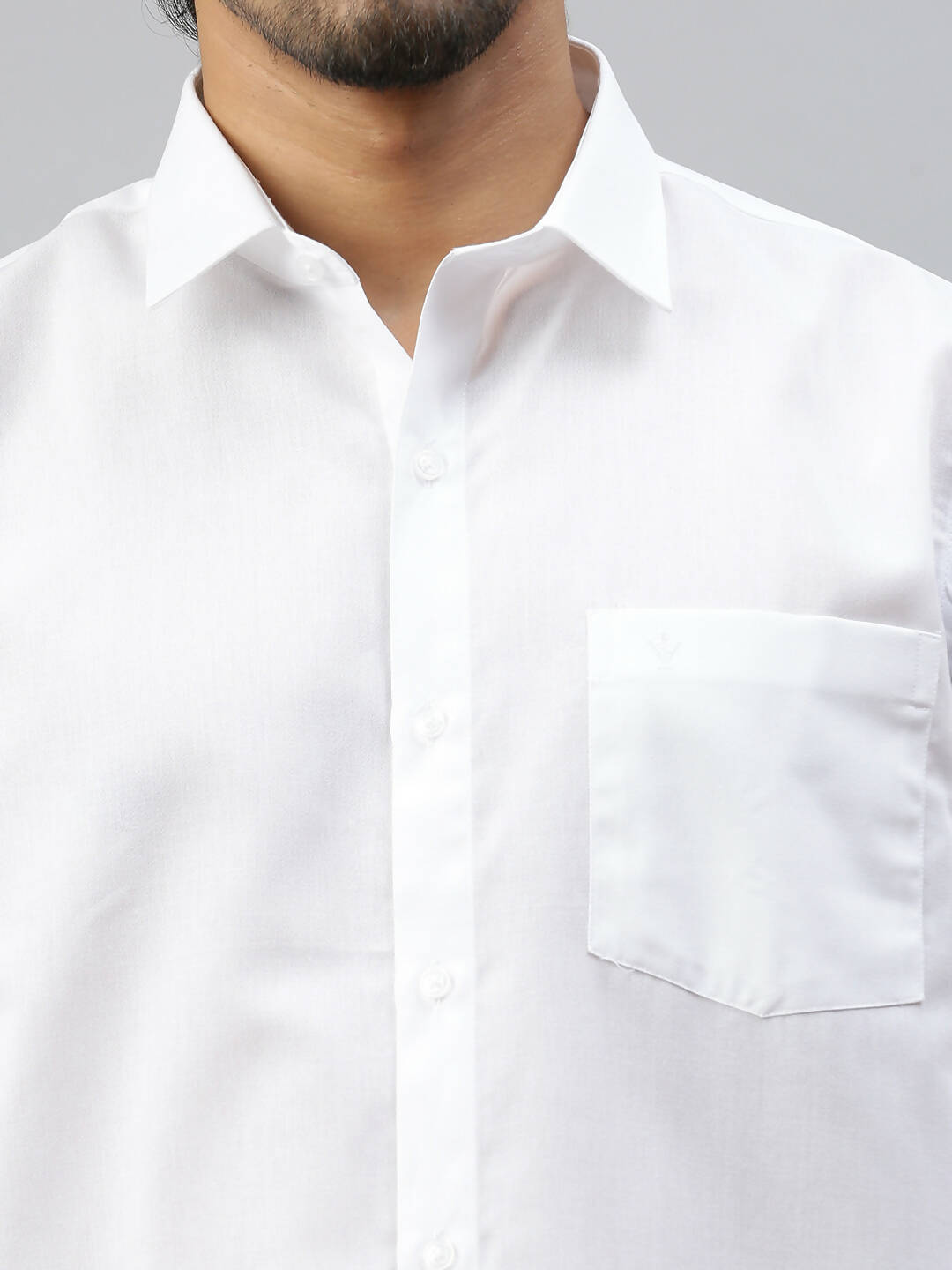 Ramraj Cotton Mens Full Sleeve Formal 100 % Cotton White Shirt 