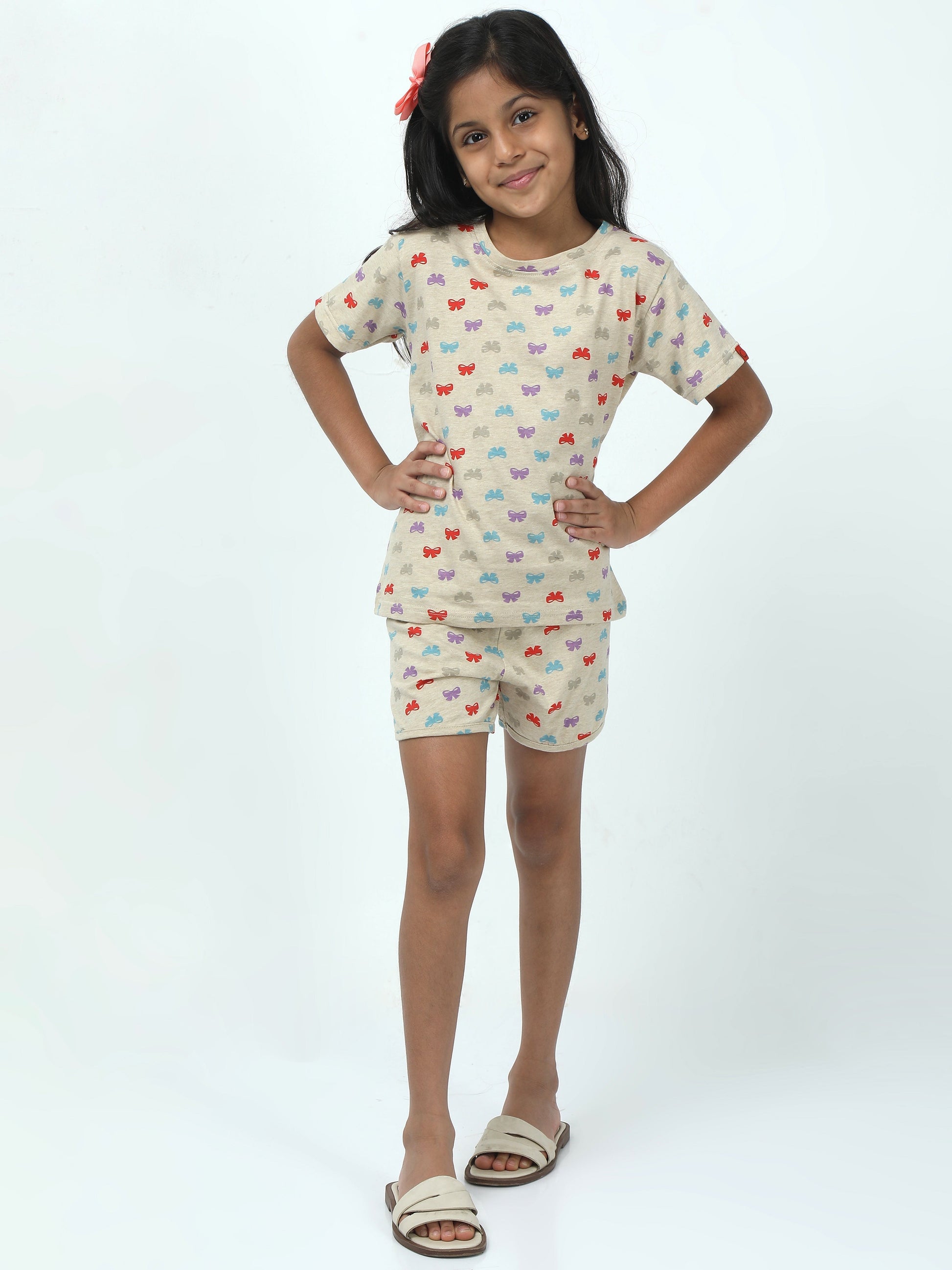 Chilins Kids Boys Girls Cotton Co-ord set Printed 
