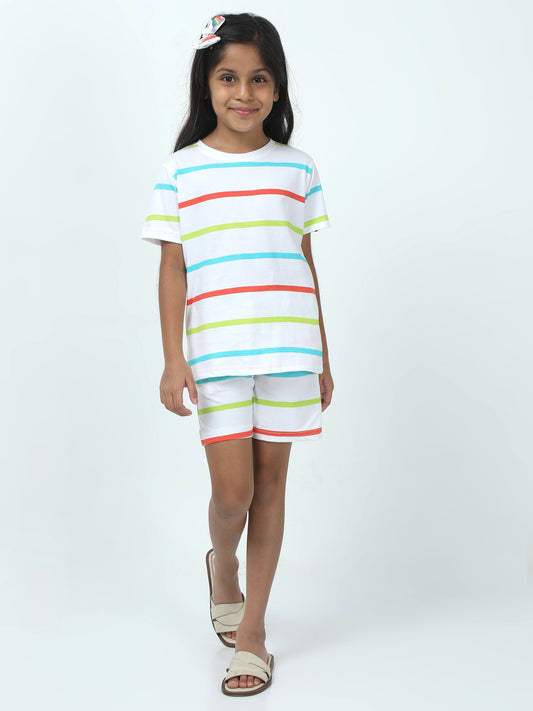 Chilins Kids Boys Girls Cotton Co-ord set Printed