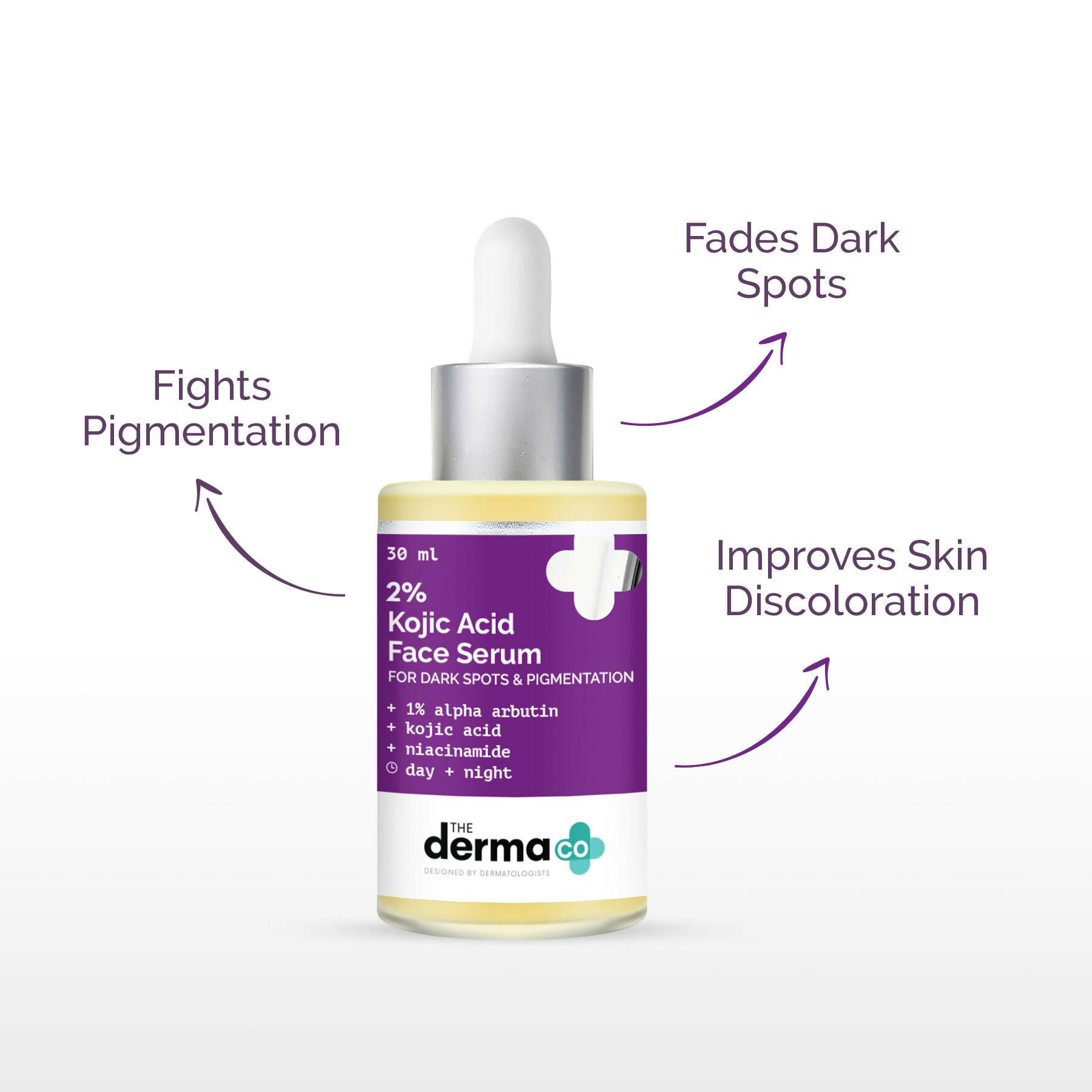 The Derma Co 2% Kojic Acid Face Serum & 1% Hyaluronic Sunscreen Aqua Gel SPF 50 Combo  Grab2Buy The Derma Co Grab2Buy