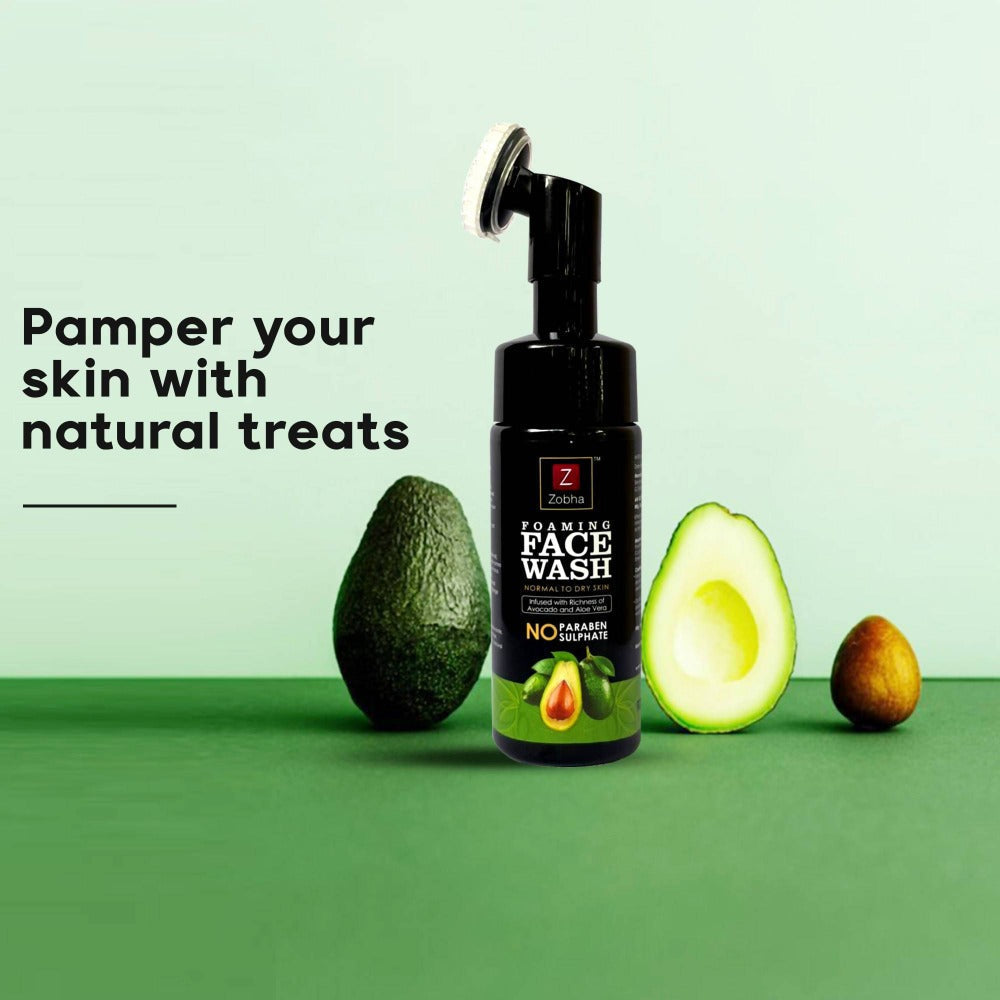 Zobha Foaming Face Wash - Avocado and Aloe Vera  Grab2Buy Zobha Grab2Buy