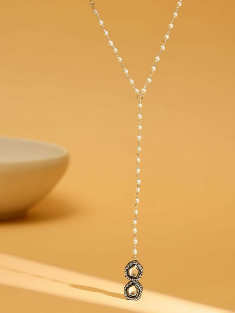 Beaded Kundan Necklace - Ruby Raang  Grab2Buy Ruby Raang Grab2Buy