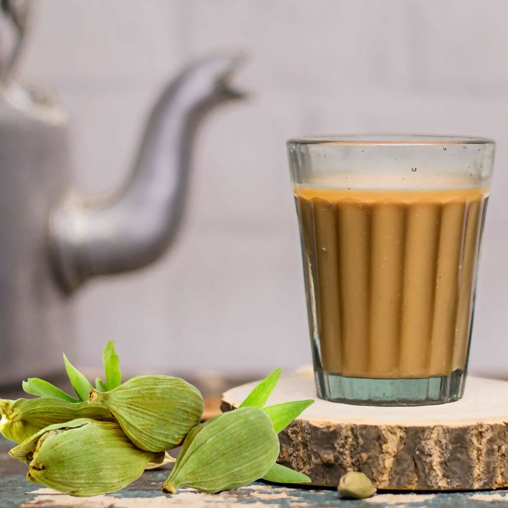Satvi Wellness Cardamom Tea | Elachi tea | Natural Cardamon with Black Tea 