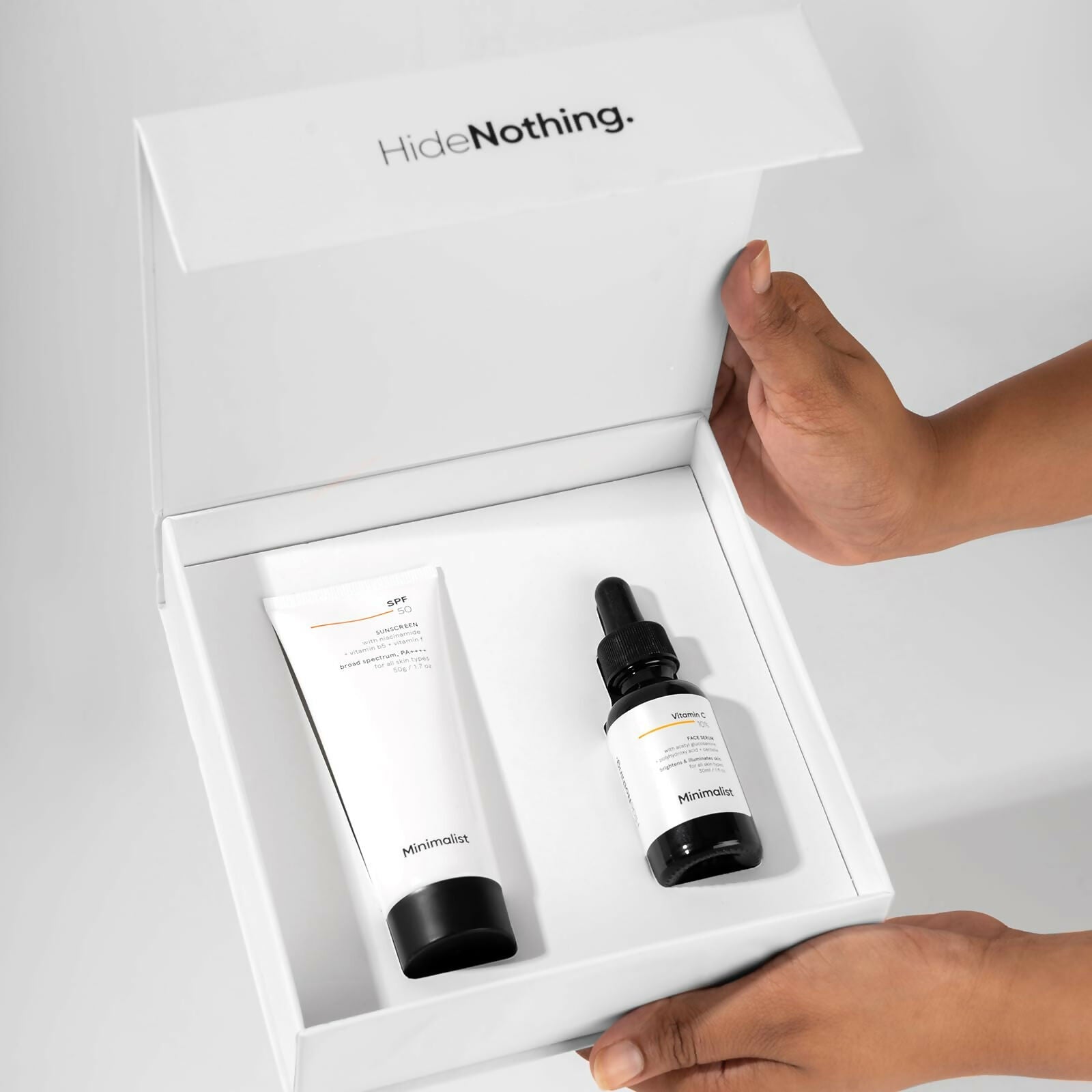 Minimalist Brightening & SPF Skincare Gift Set  Grab2Buy Minimalist Grab2Buy