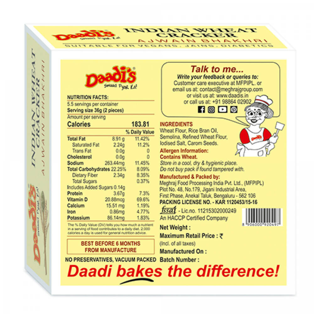 Daadi's Ajwain Bhakhri 