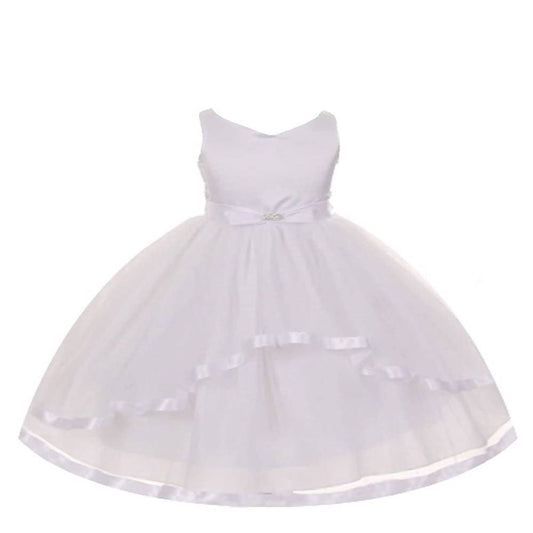 Asmaani Baby Girl's White Satin A-Line Maxi Full Length Dress (AS-DRESS_22163) - Grab2buy