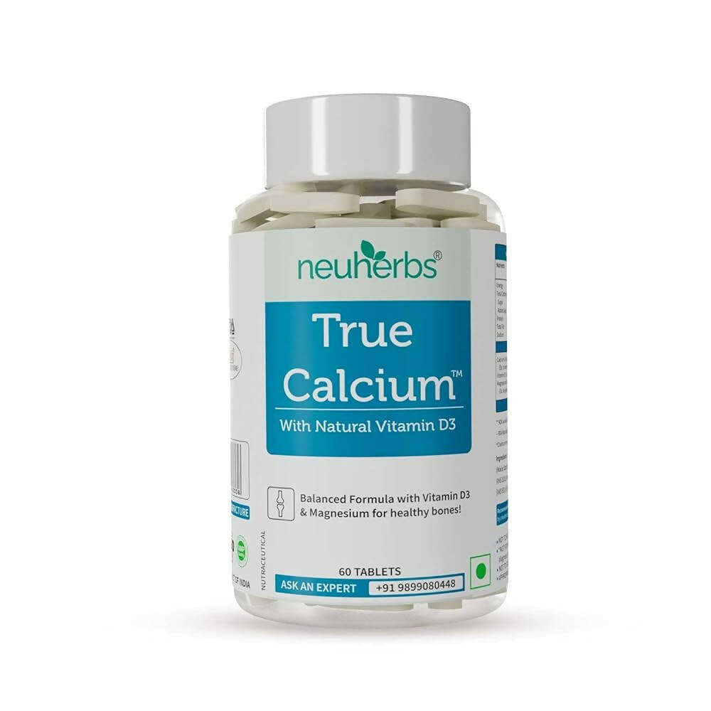 Neuherbs True Calcium 1000mg With Natural Vitamin D3 Tablets - Grab2buy