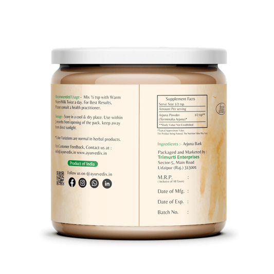 Ayurvedix Pure and Organic Arjuna Powder 