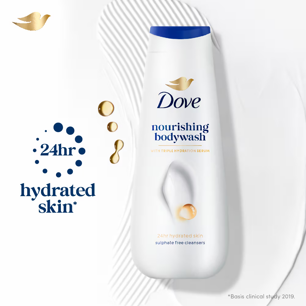 Dove 24 Hr Hydrated Skin Nourishing Body Wash For Soft Smooth Skin 