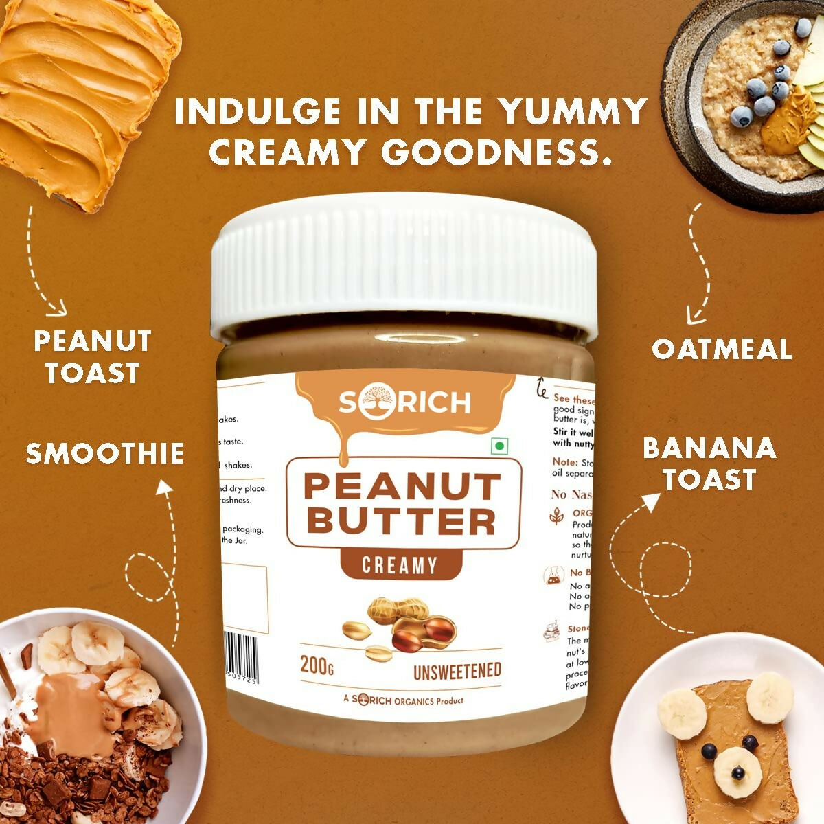 Sorich Organics All Natural Creamy Peanut Buttery 