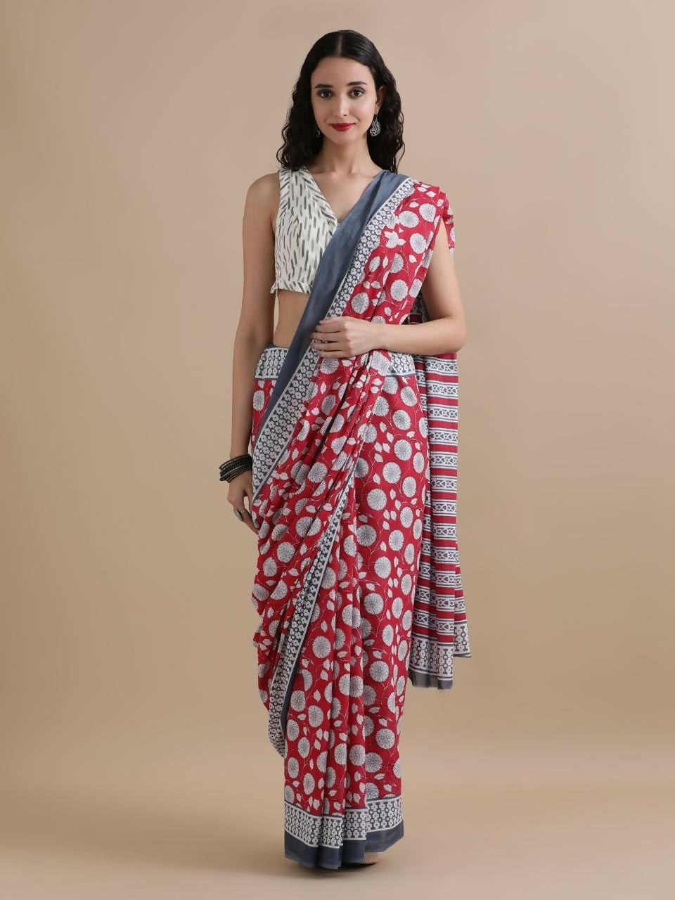 Exclusive Collection Maroon Beautiful Mulmul Cotton Grab2Buy 