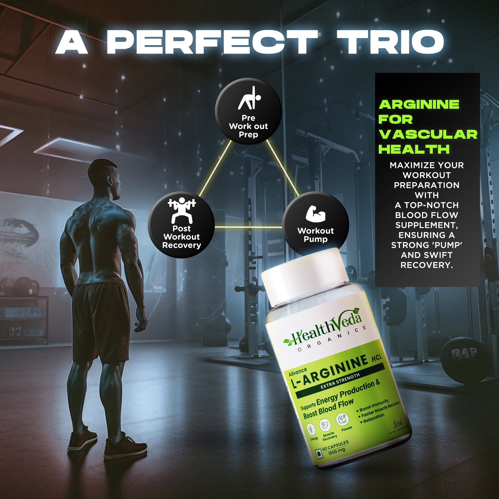 Health Veda Organics L Arginine Veg Capsules Health Veda Organics