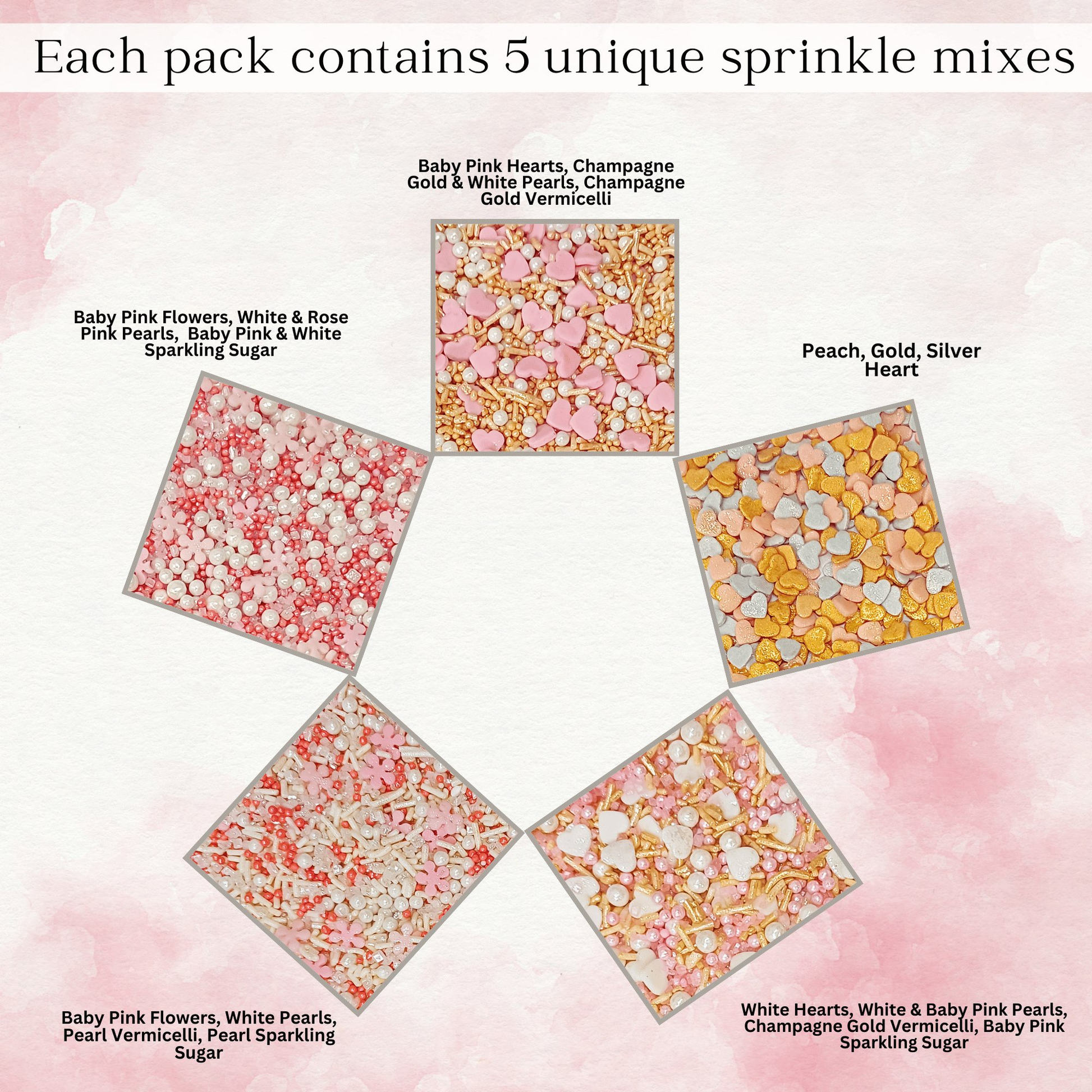 Confect Valentine Sprinkles | 18 Edible Decoration for Baking & Dessert  Grab2Buy Confect Grab2Buy
