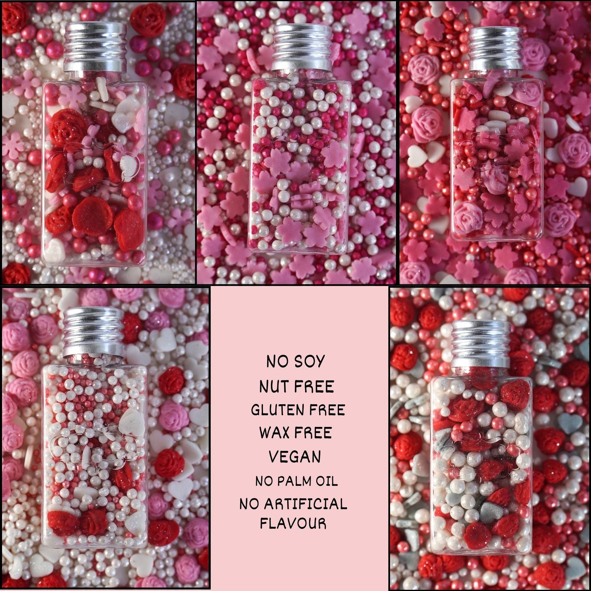 Confect Glittering Grace I Silver & White Pearls | Edible Mother's Day Sprinkles
