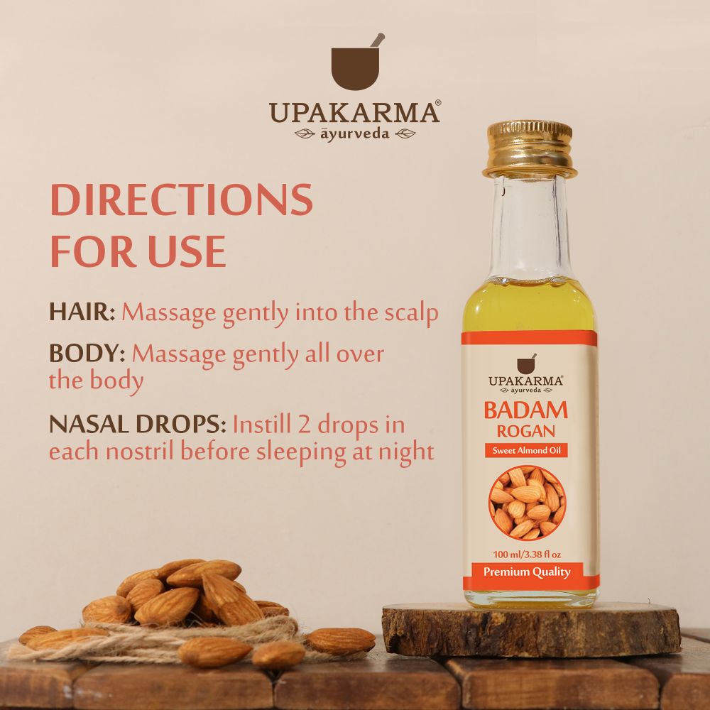 Upakarma Ayurveda Badam Rogan Sweet Almond Oil  Grab2Buy Upakarma Ayurveda Grab2Buy