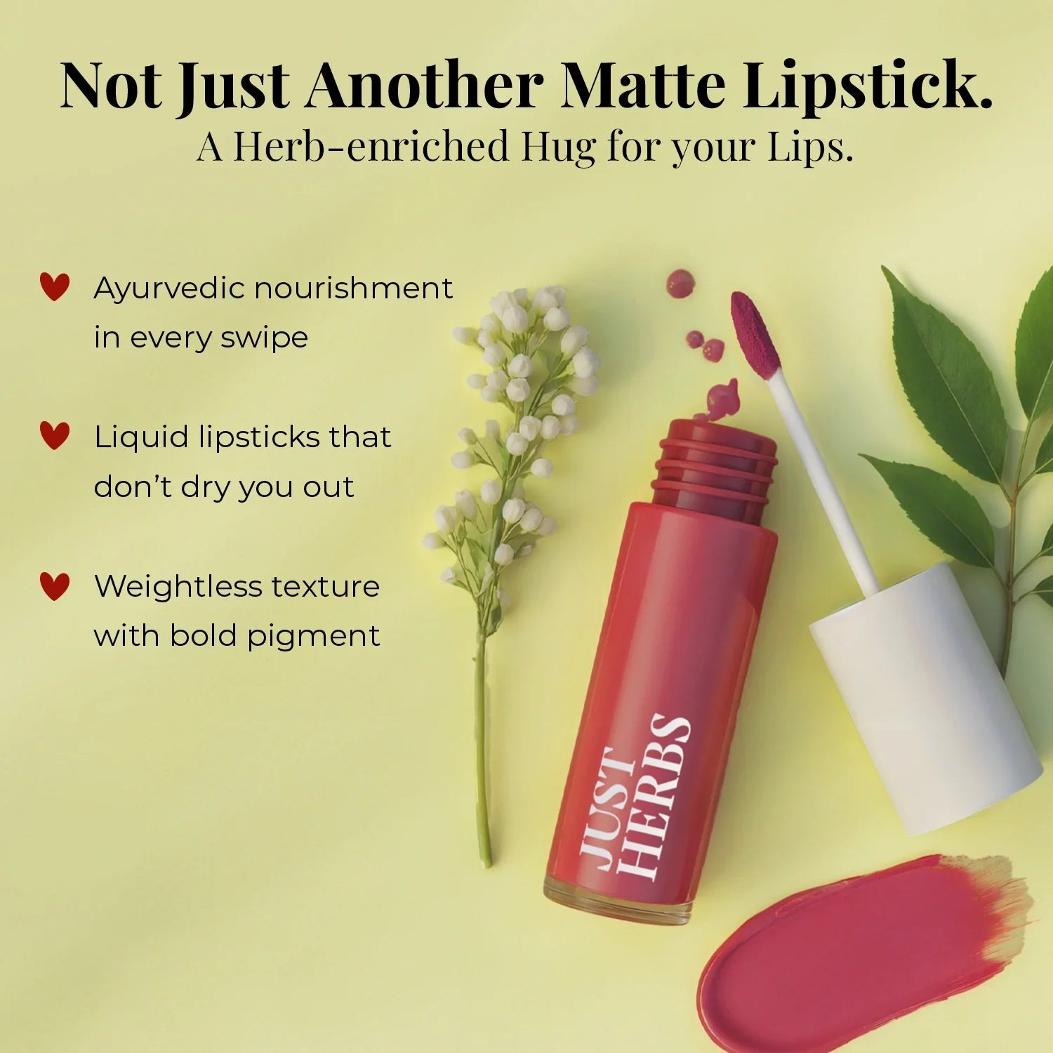 Herb Enriched Matte Liquid Lipstick Kit- Set of 5 