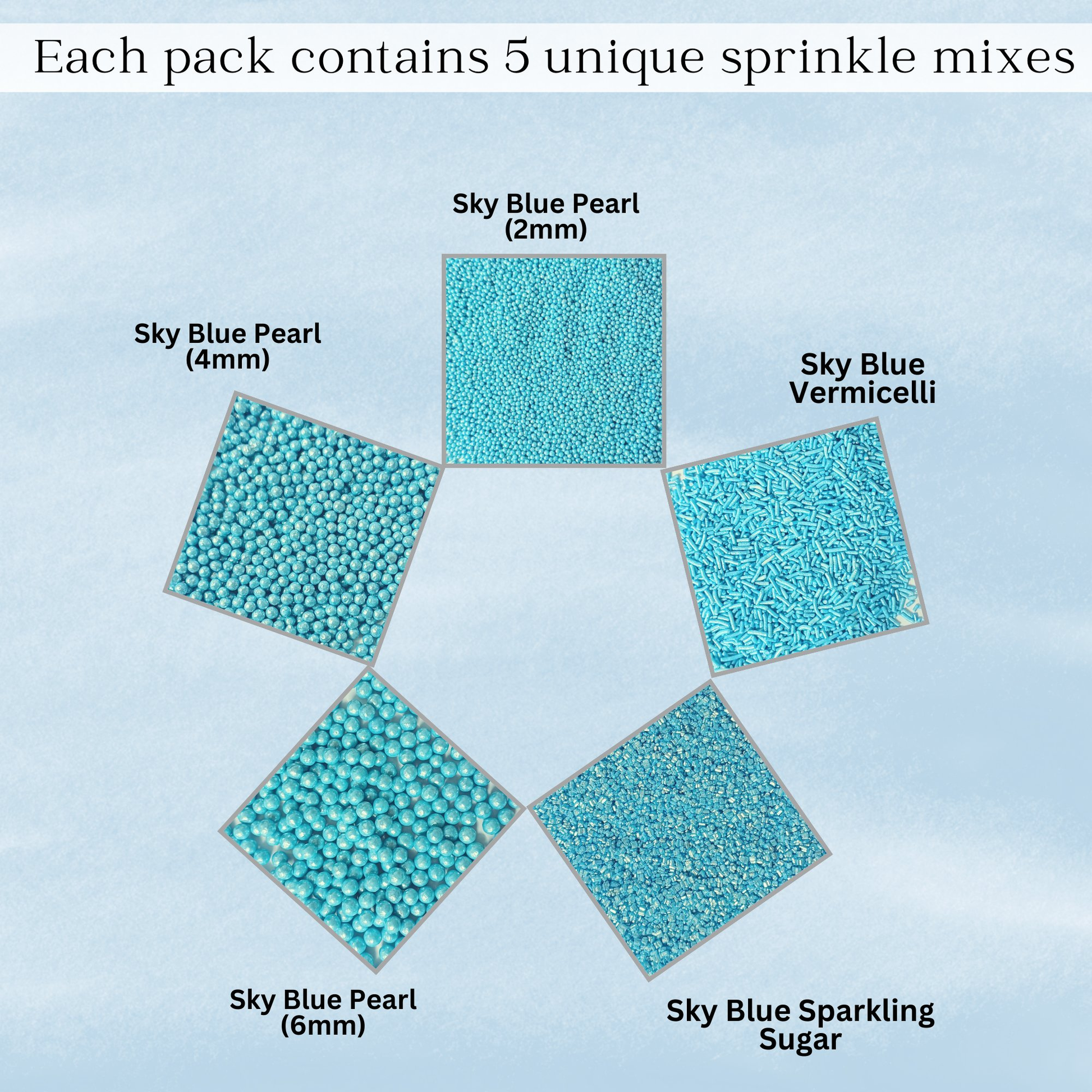 Confect Sprinkles for Cakes & Cupcakes Decoration | USP-8(Baby Blue)