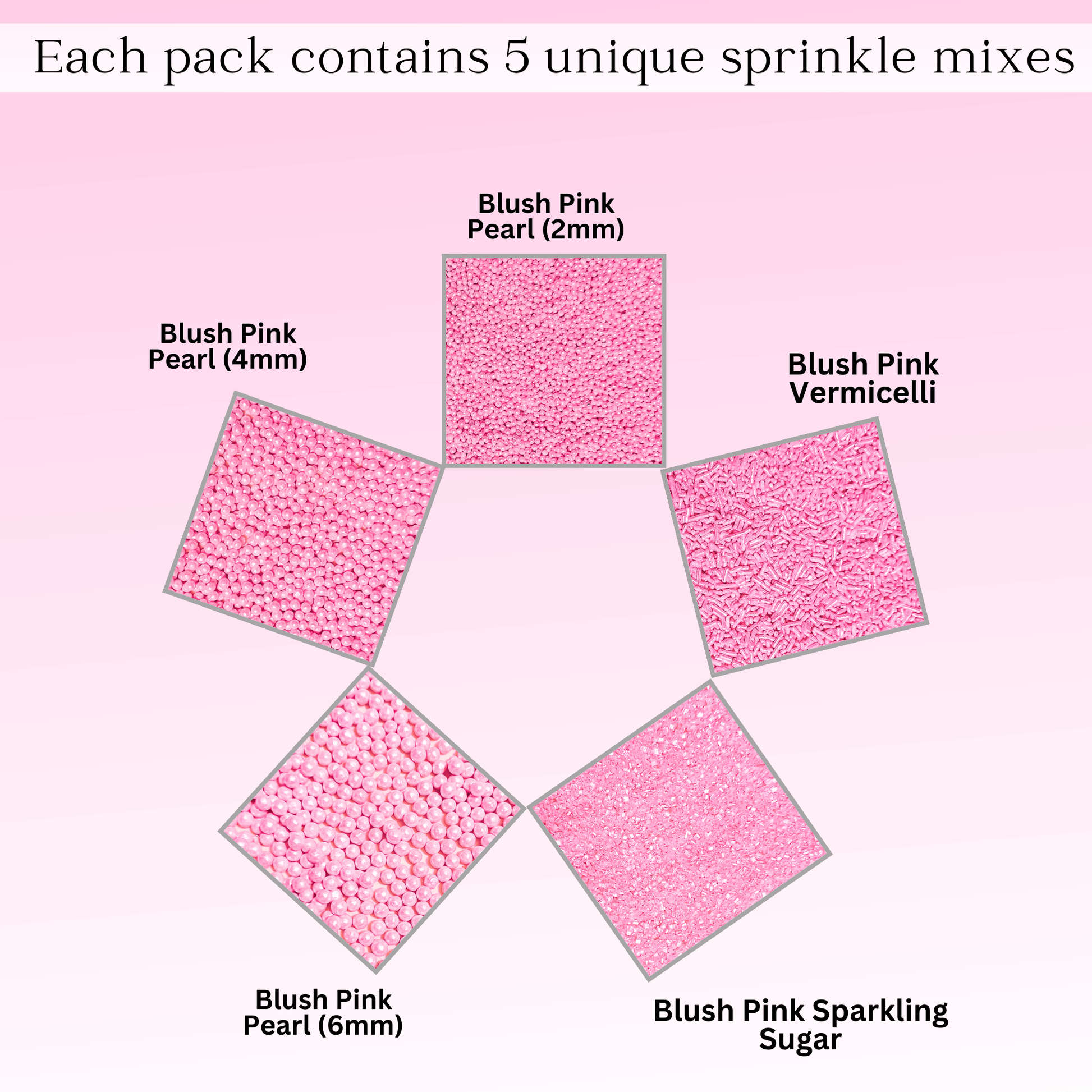 Confect Sprinkles for Cakes & Cupcakes Decoration | USP-2(Baby Pink)