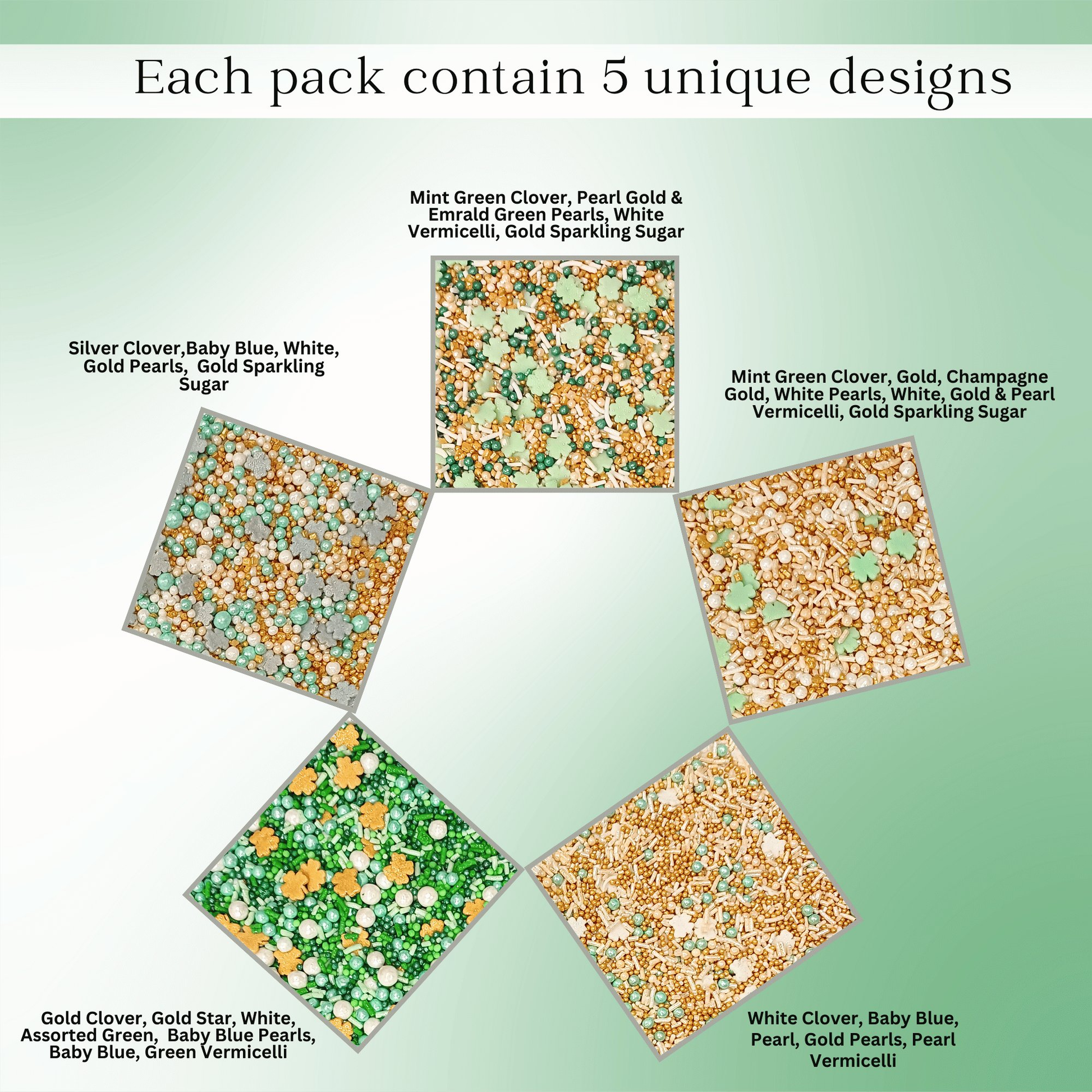 Confect St. Patrick's Sprinkles Multipack 4
