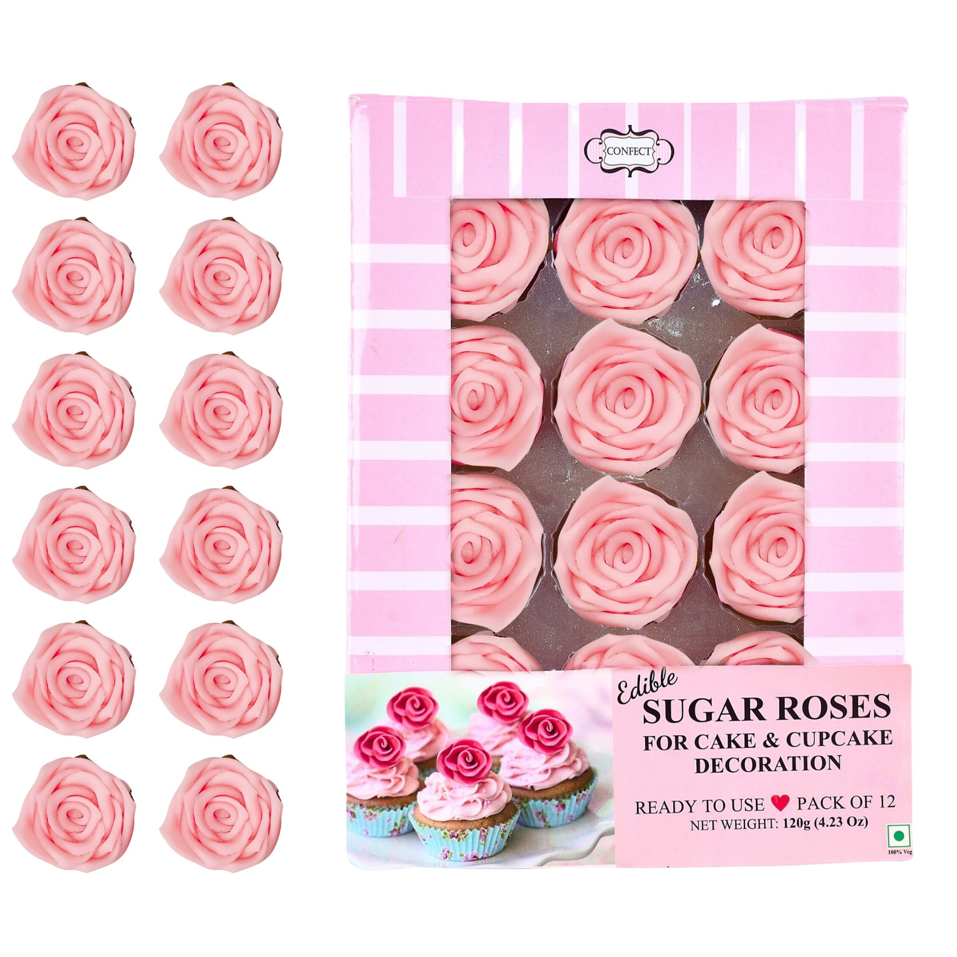 Confect Blush Pink | Edible Sugar Roses Topper
