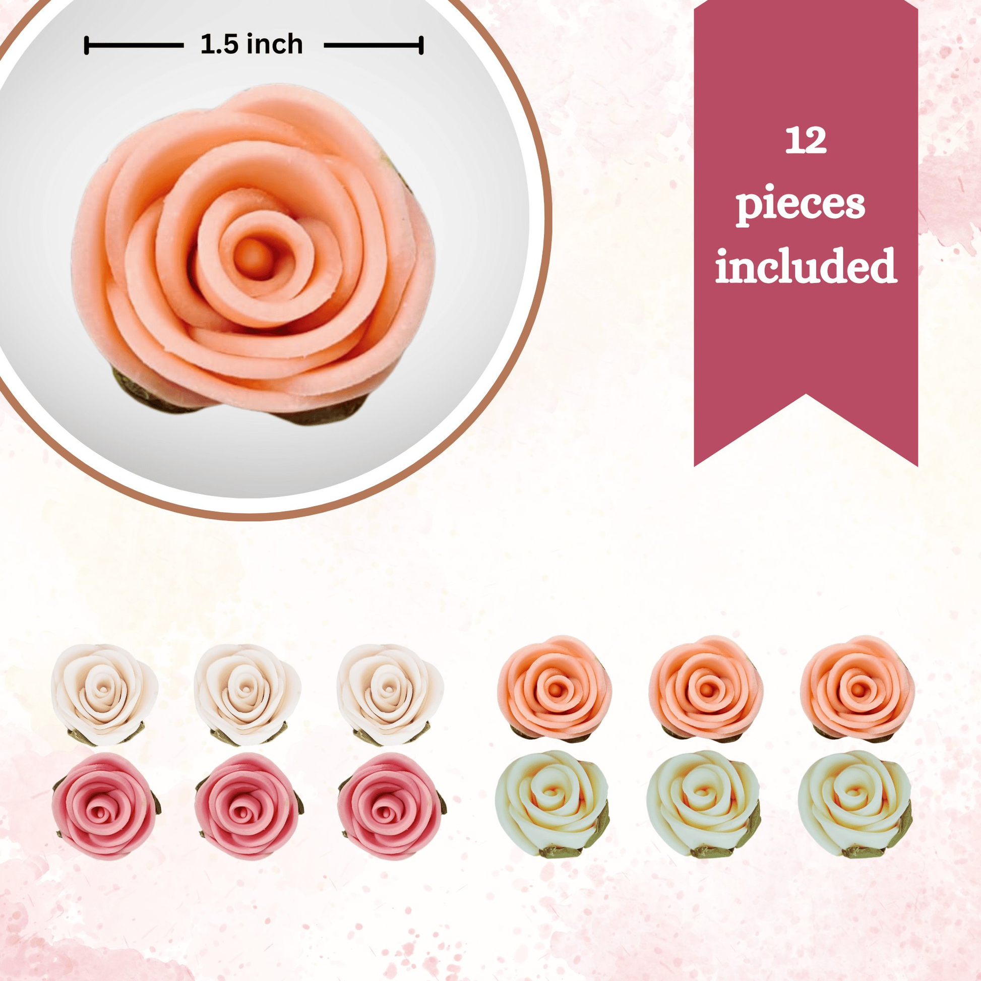 Confect Ombre- 3 | Edible Sugar Roses Topper