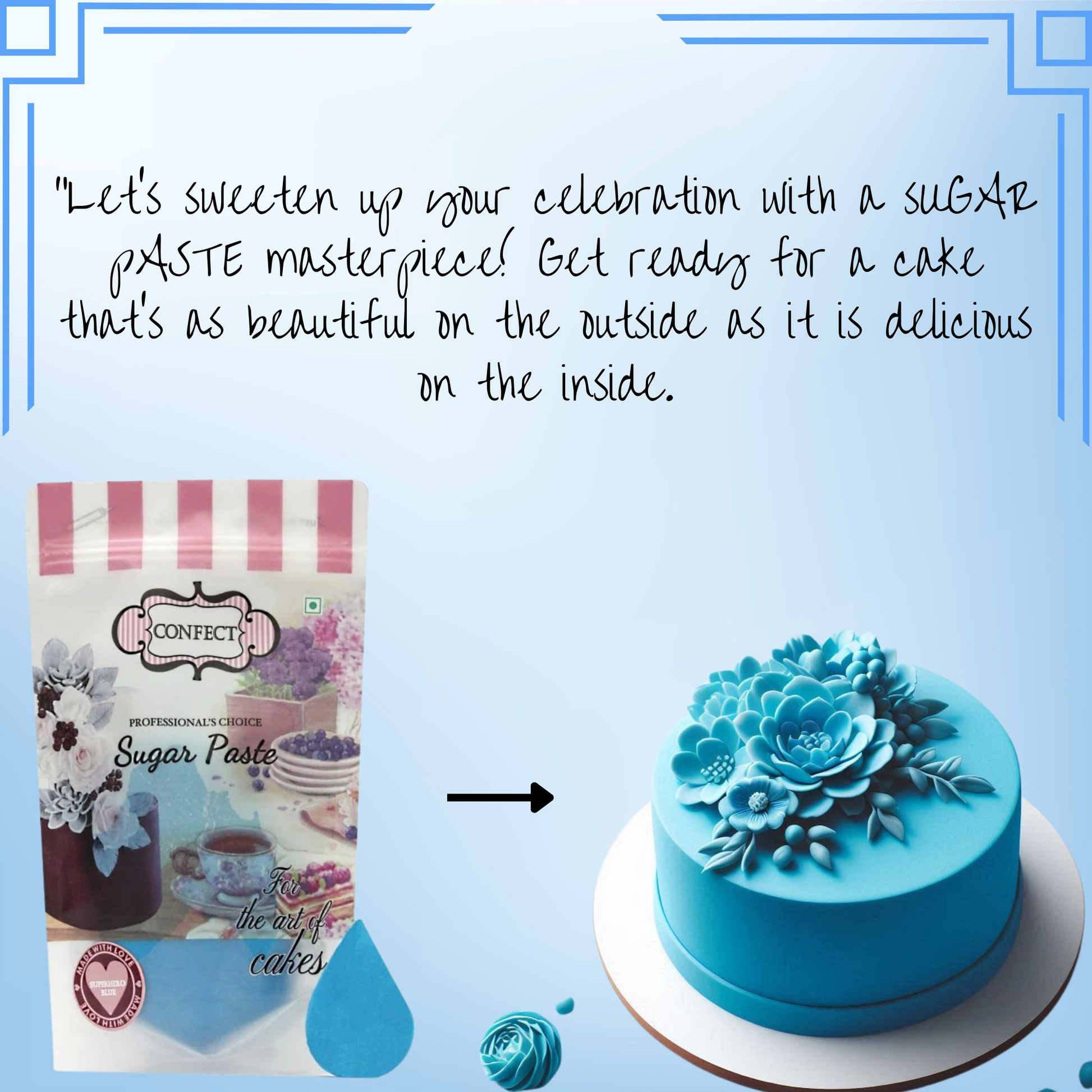 Confect Superhero Blue Fondant | Edible Sugarpaste