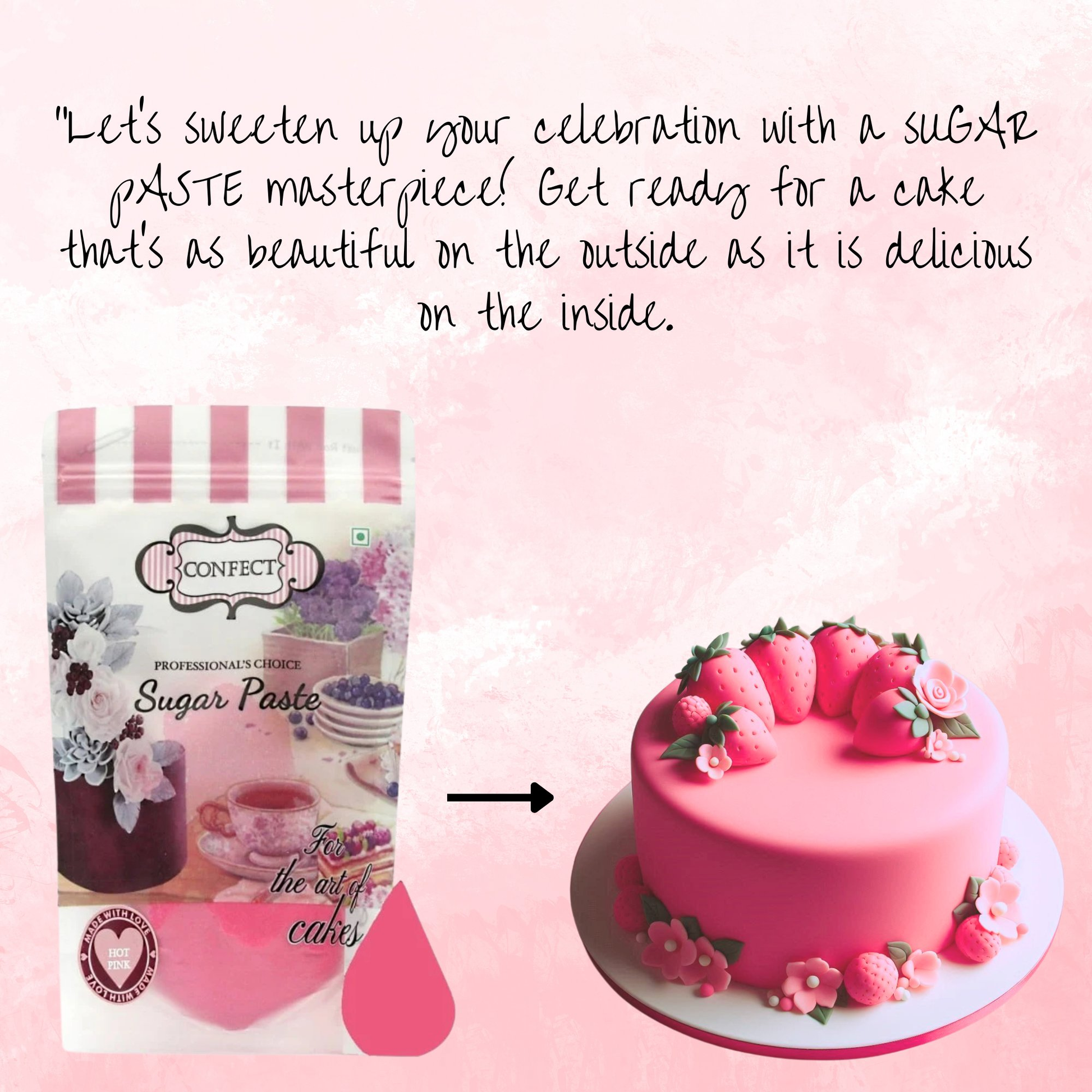 Confect Hot Pink Fondant | Edible Sugarpaste