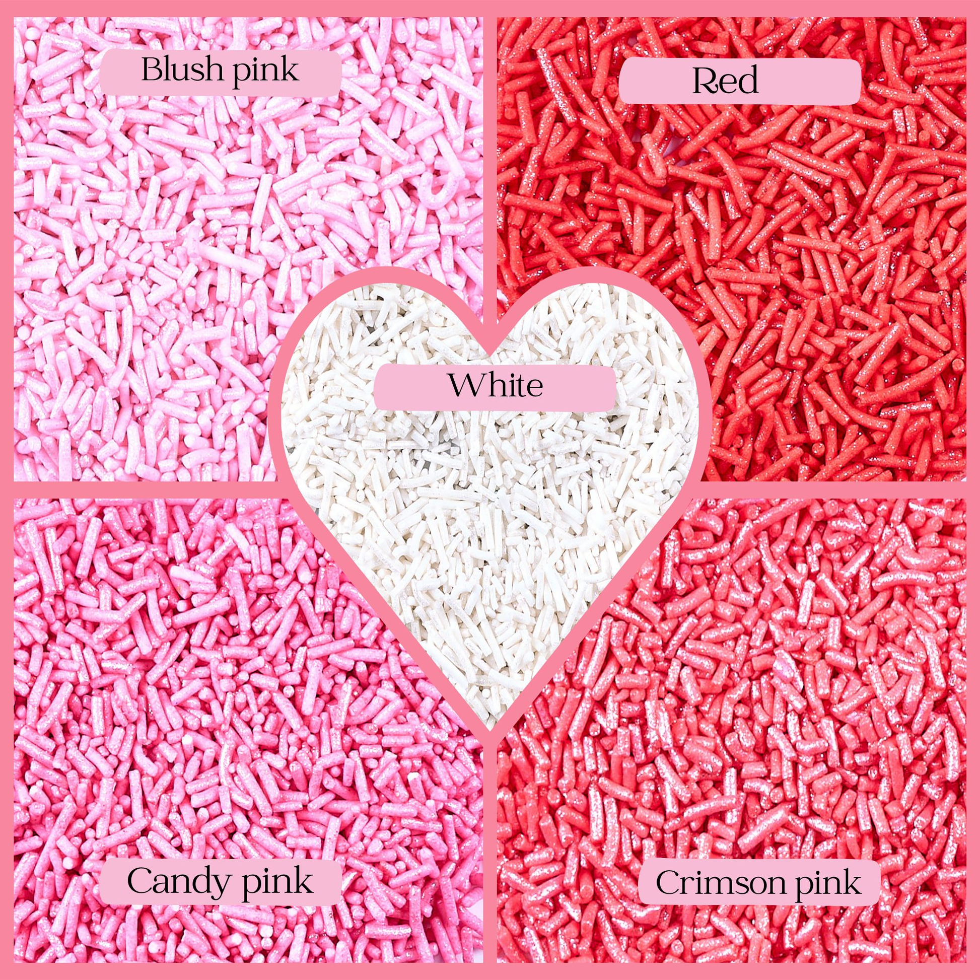 Confect Valentine Sprinkles | 04 Edible Decoration for Baking & Dessert  Grab2Buy Confect Grab2Buy