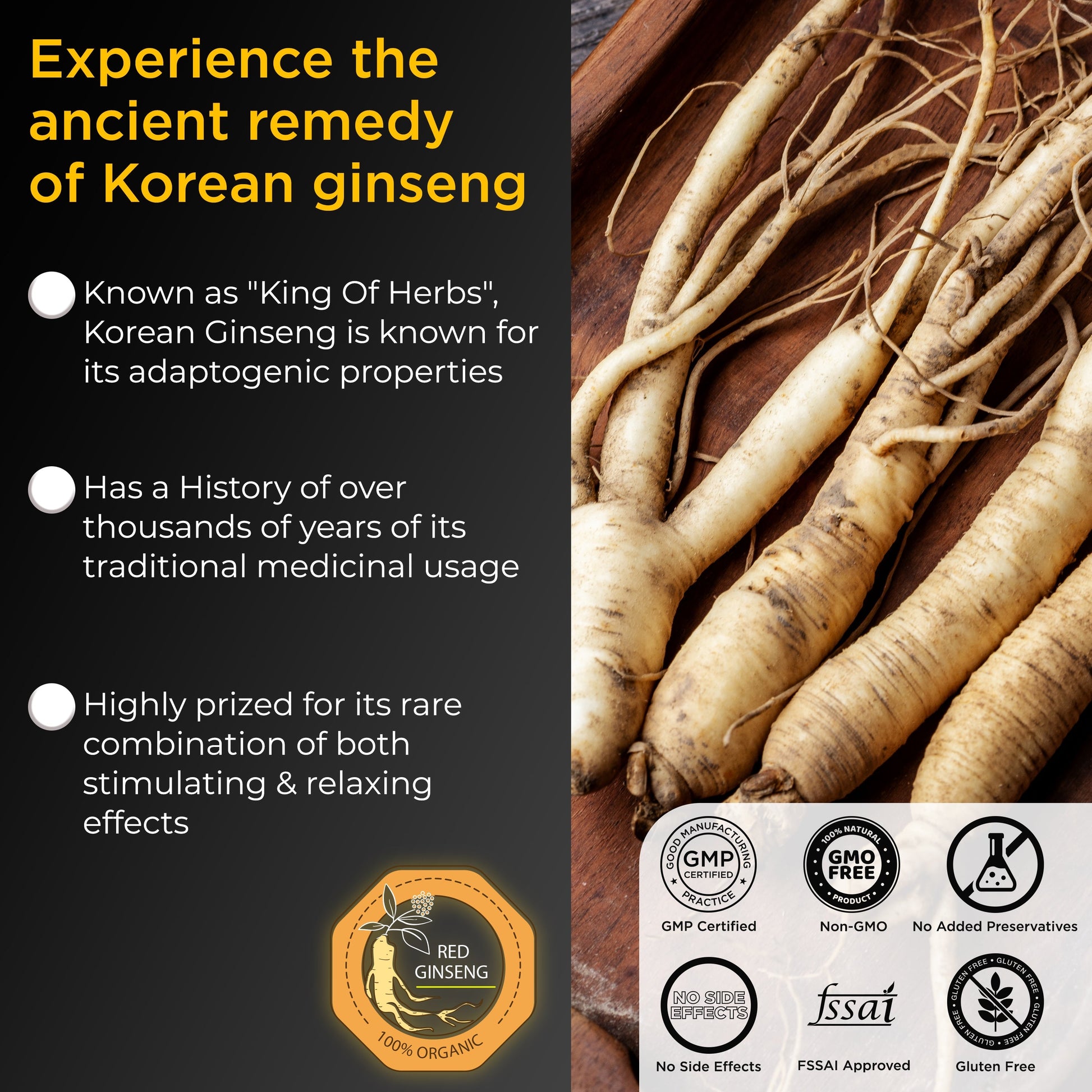 Health Veda Organics Plant Based Korean Red Ginseng Capsules Health Veda Organics