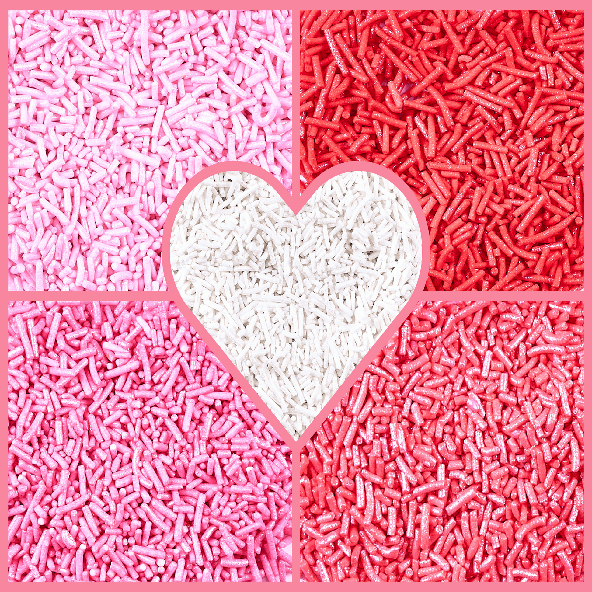 Confect Valentine Sprinkles | 04 Edible Decoration for Baking & Dessert  Grab2Buy Confect Grab2Buy