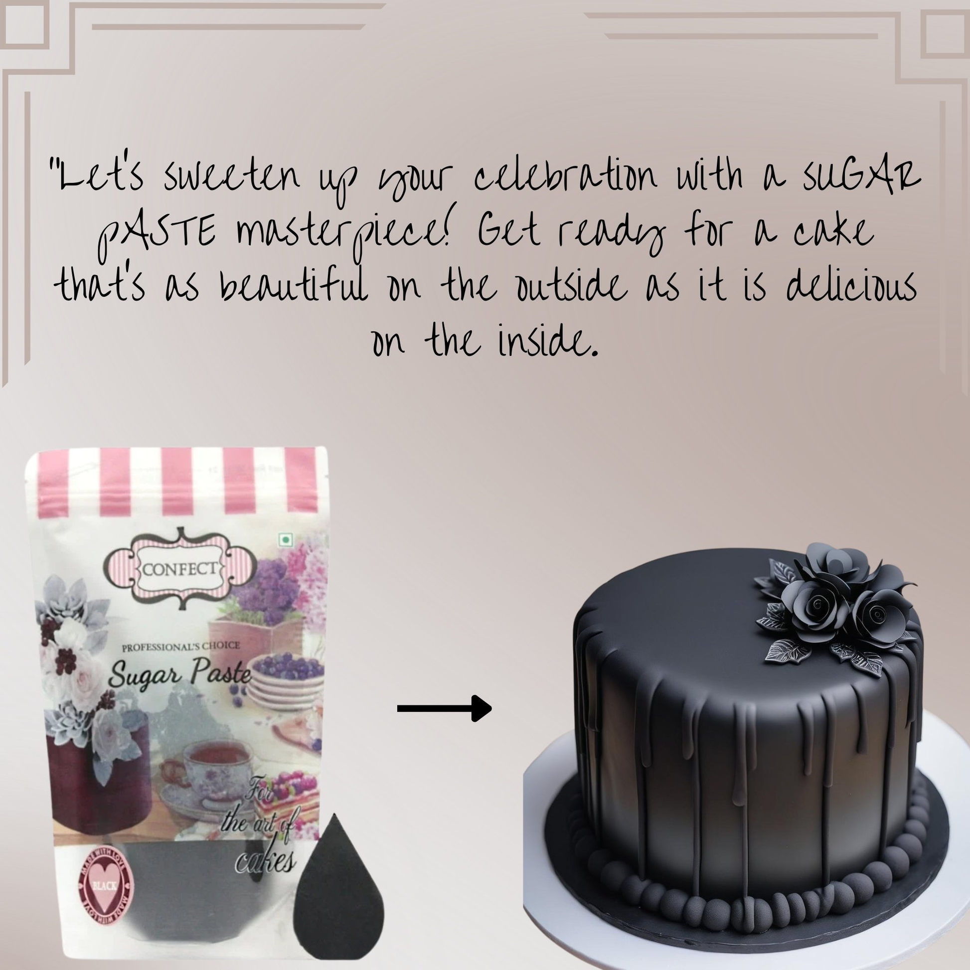Confect Black Fondant | Edible Sugarpaste