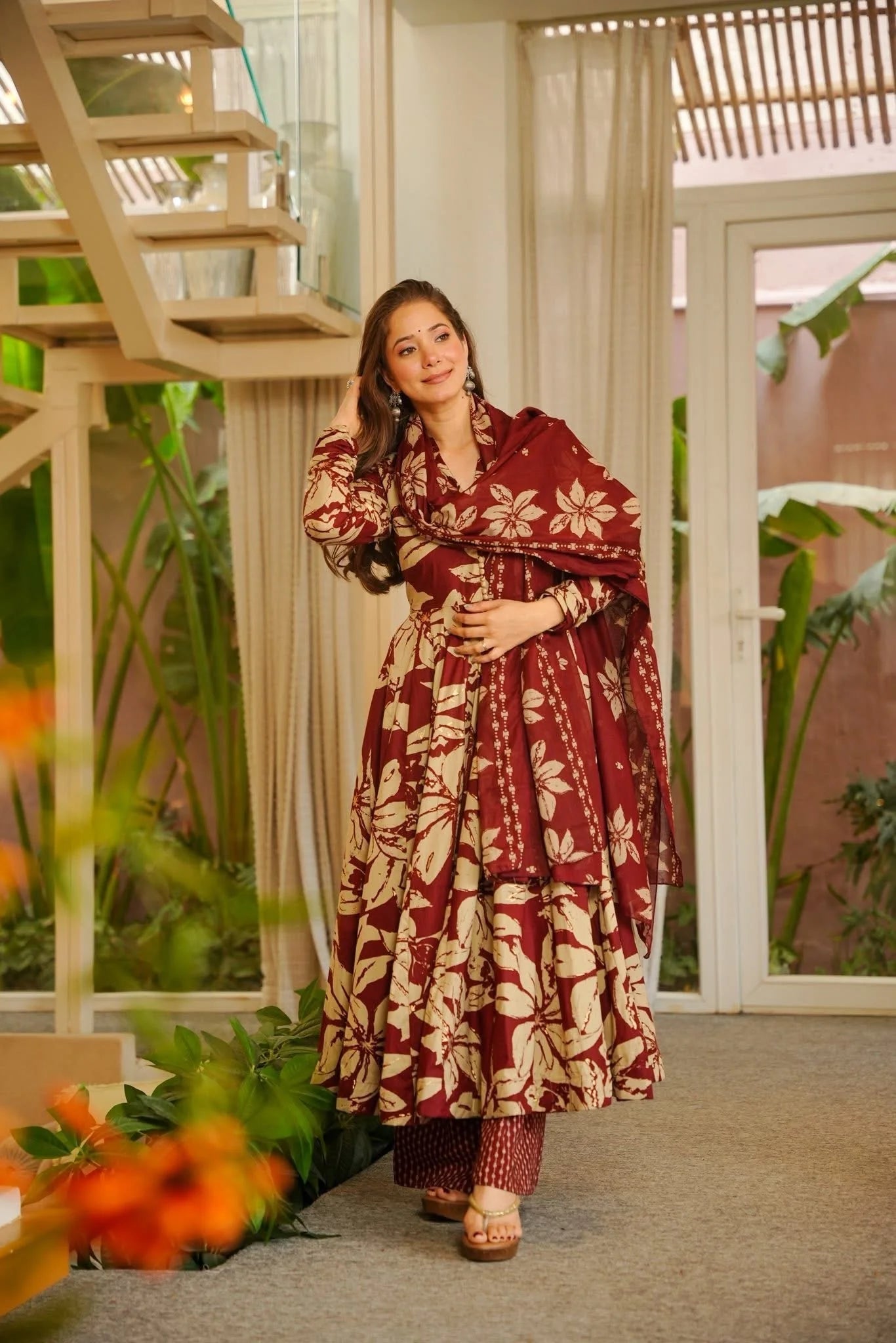 Yash Enterprise Red Muslin Cotton Silk Party Wear Embroidery Suit Set  Grab2Buy Yash Enterprise Grab2Buy