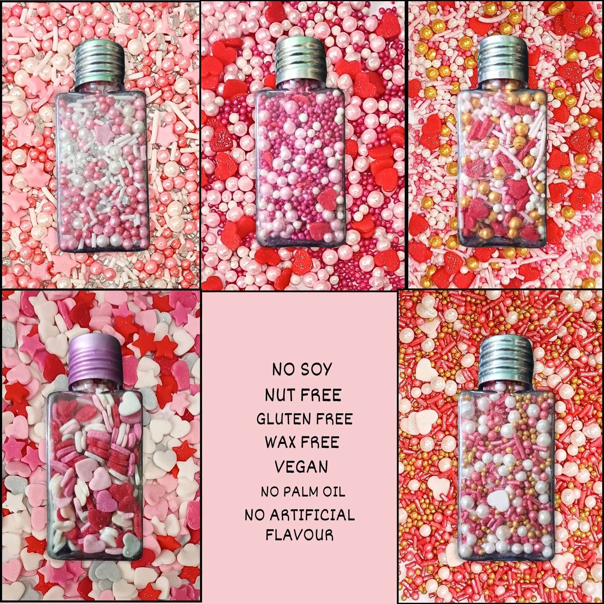 Confect Valentine Sprinkles | 07 Edible Decoration for Baking & Dessert  Grab2Buy Confect Grab2Buy