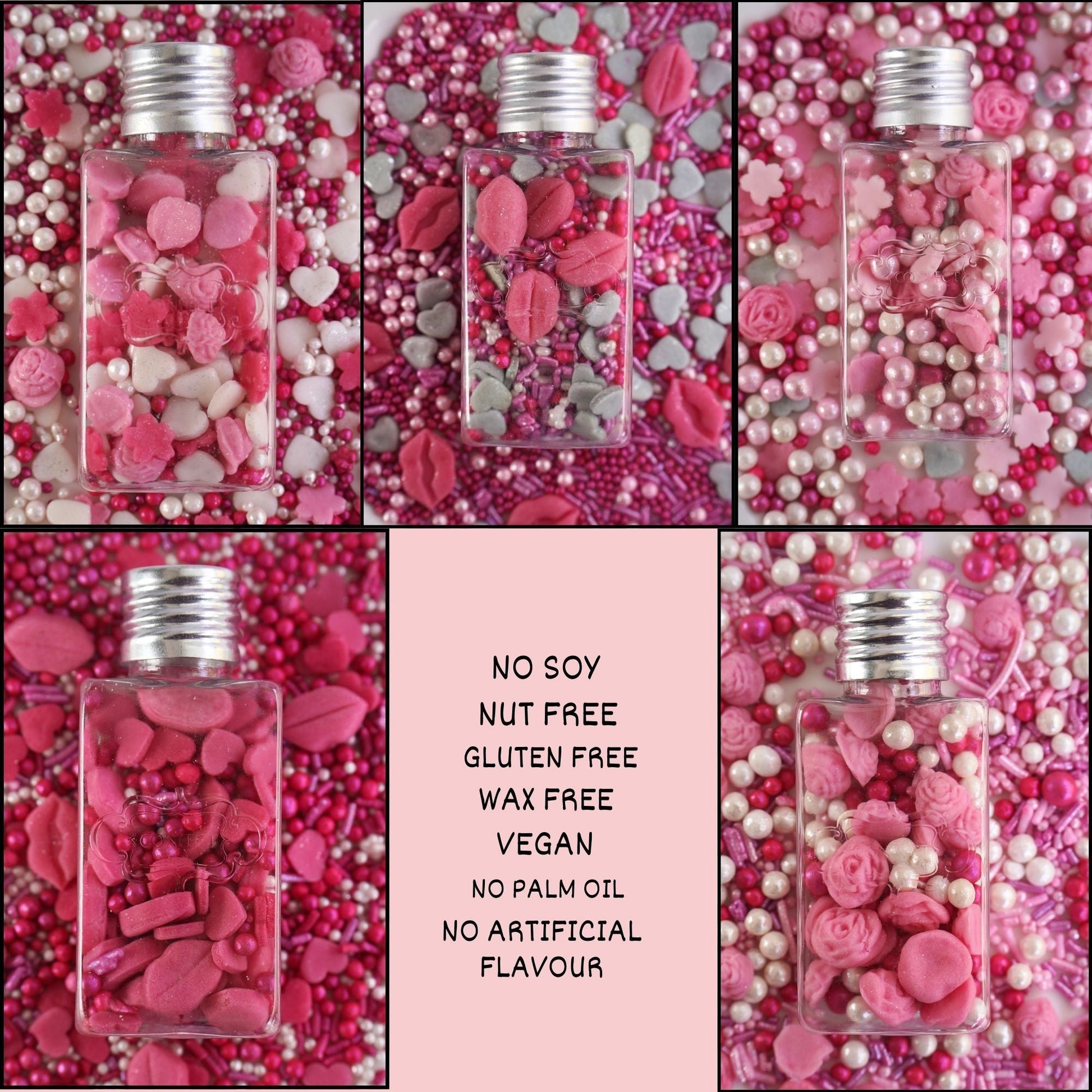 Confect Shimmering Charm I Silver & White Pearls | Edible Mother's Day Sprinkles