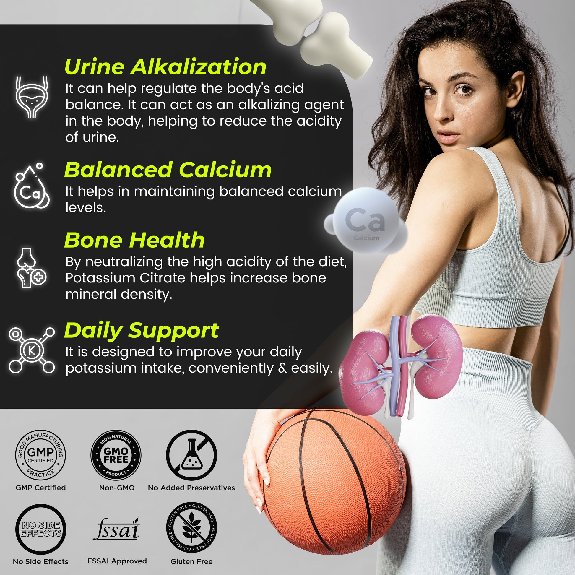 Health Veda Organics Potassium Citrate Tablets 
