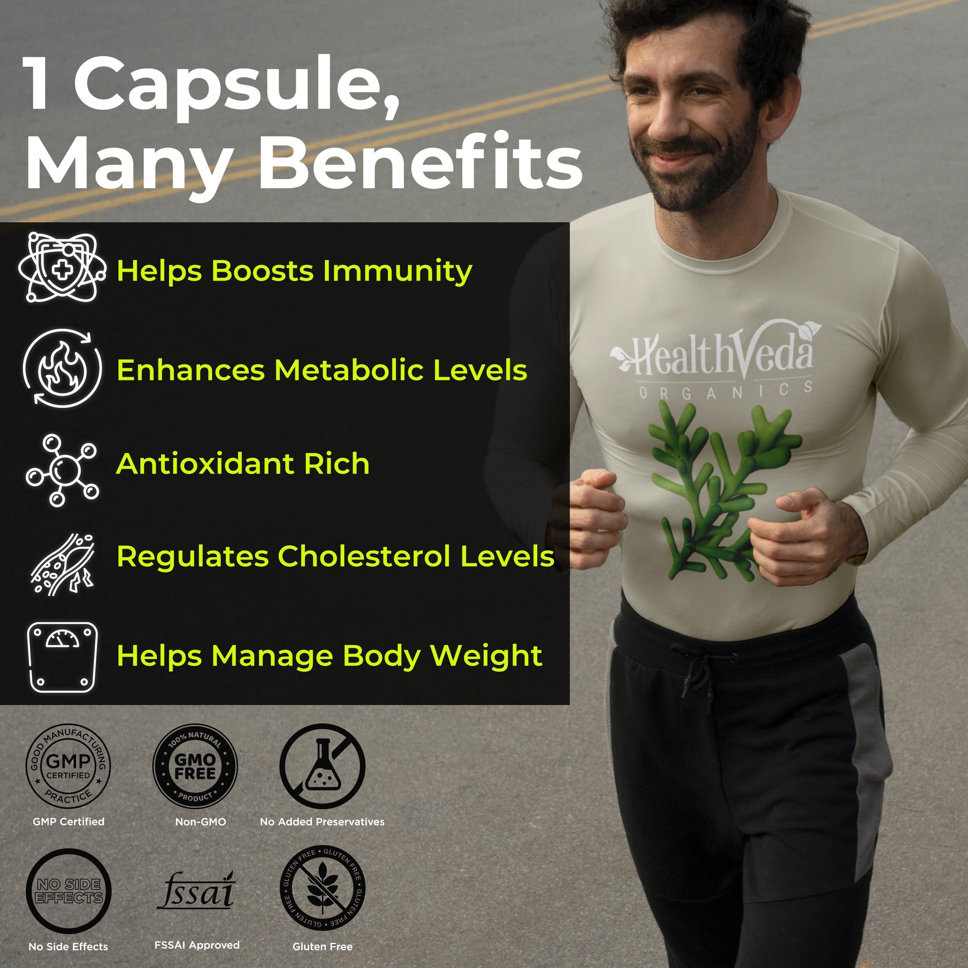 Health Veda Organics Spirulina Capsules Health Veda Organics