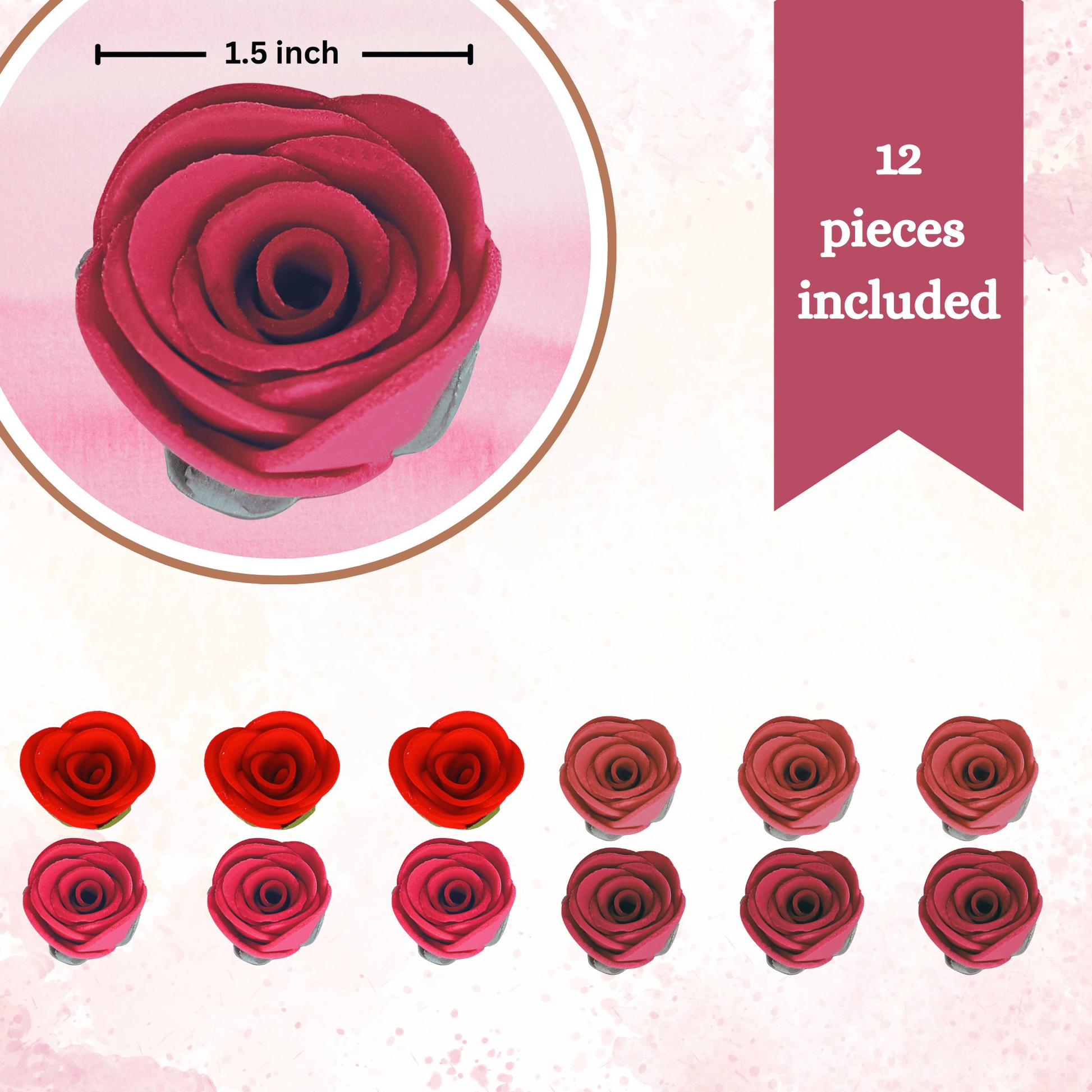Confect Ombre- 2 | Edible Sugar Roses Topper