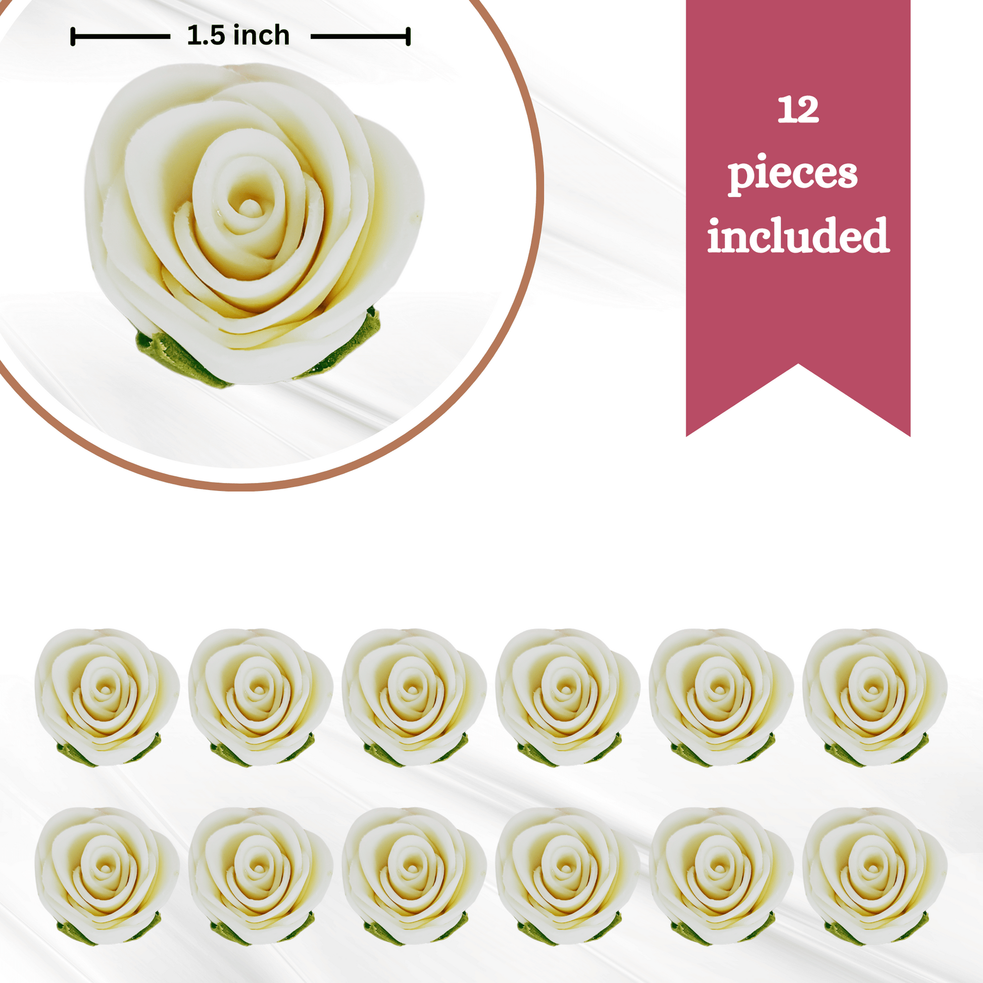 Confect White | Edible Sugar Flowers