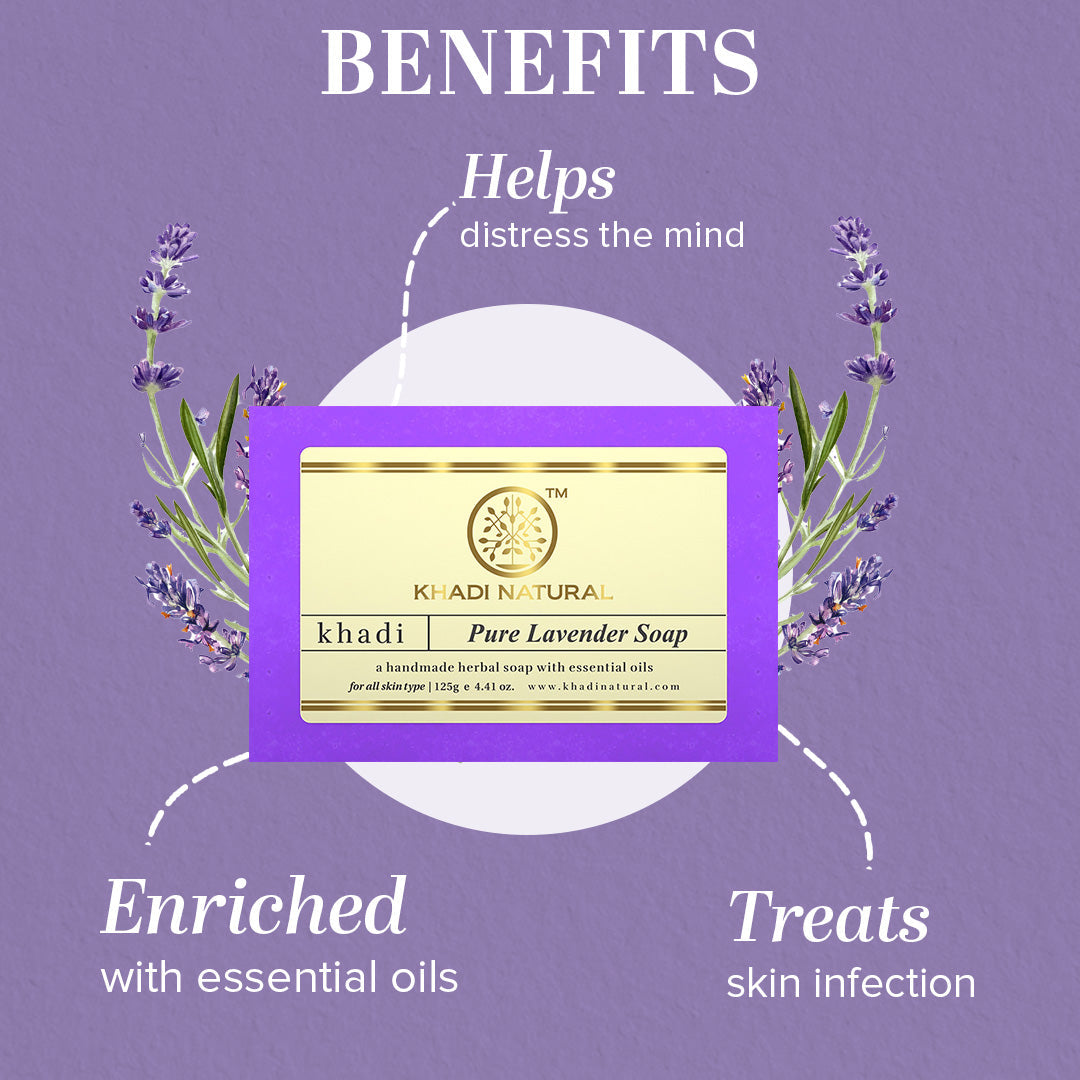 Khadi Natural Pure Lavender Soap - 125gm 