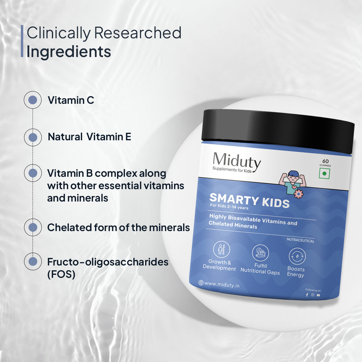 Miduty by Palak Notes Smarty Kids Multivitamin Gummies 