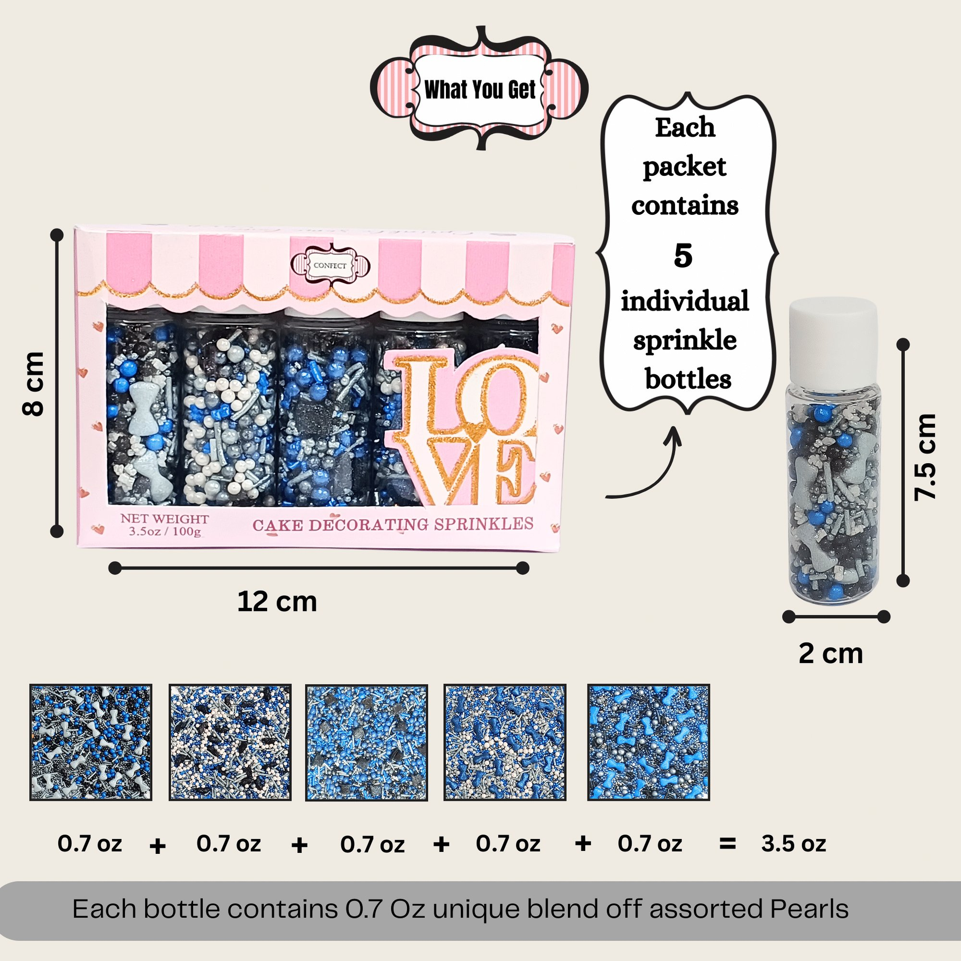 Confect Black, Blue & White | (04) Father's Day Sprinkles
