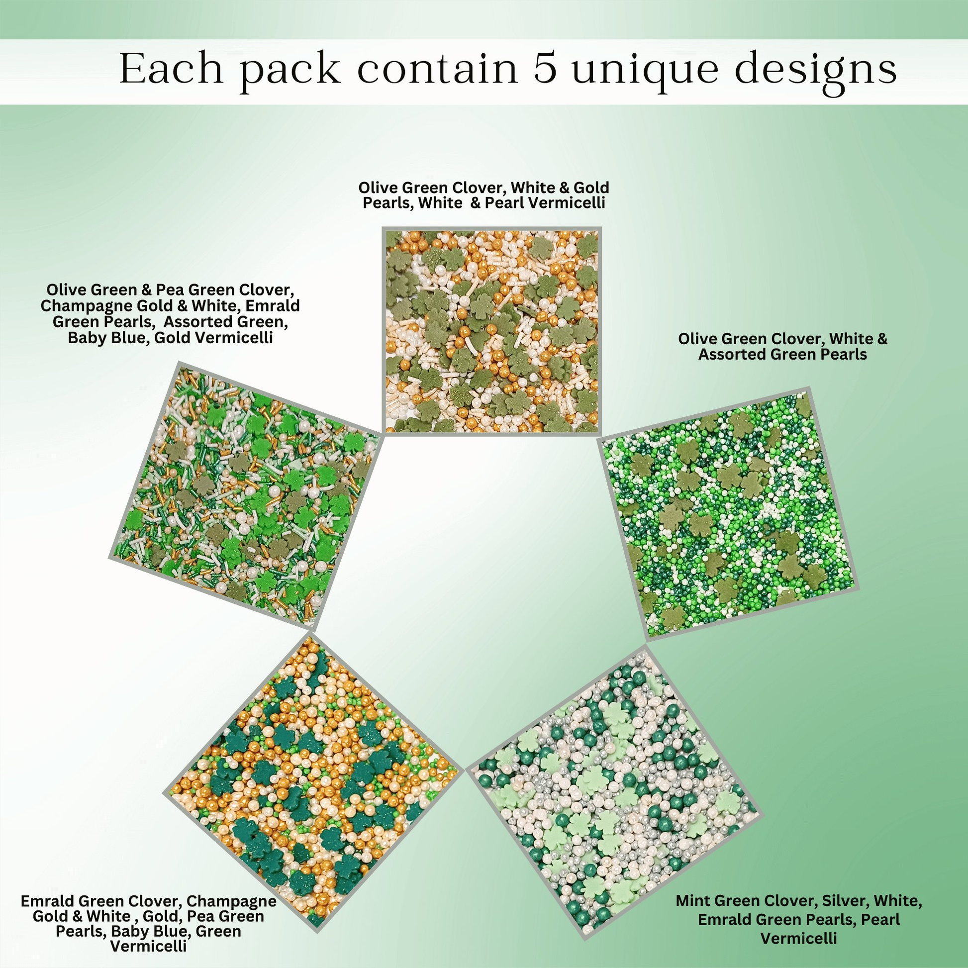 Confect St. Patrick's Sprinkles Multipack 3