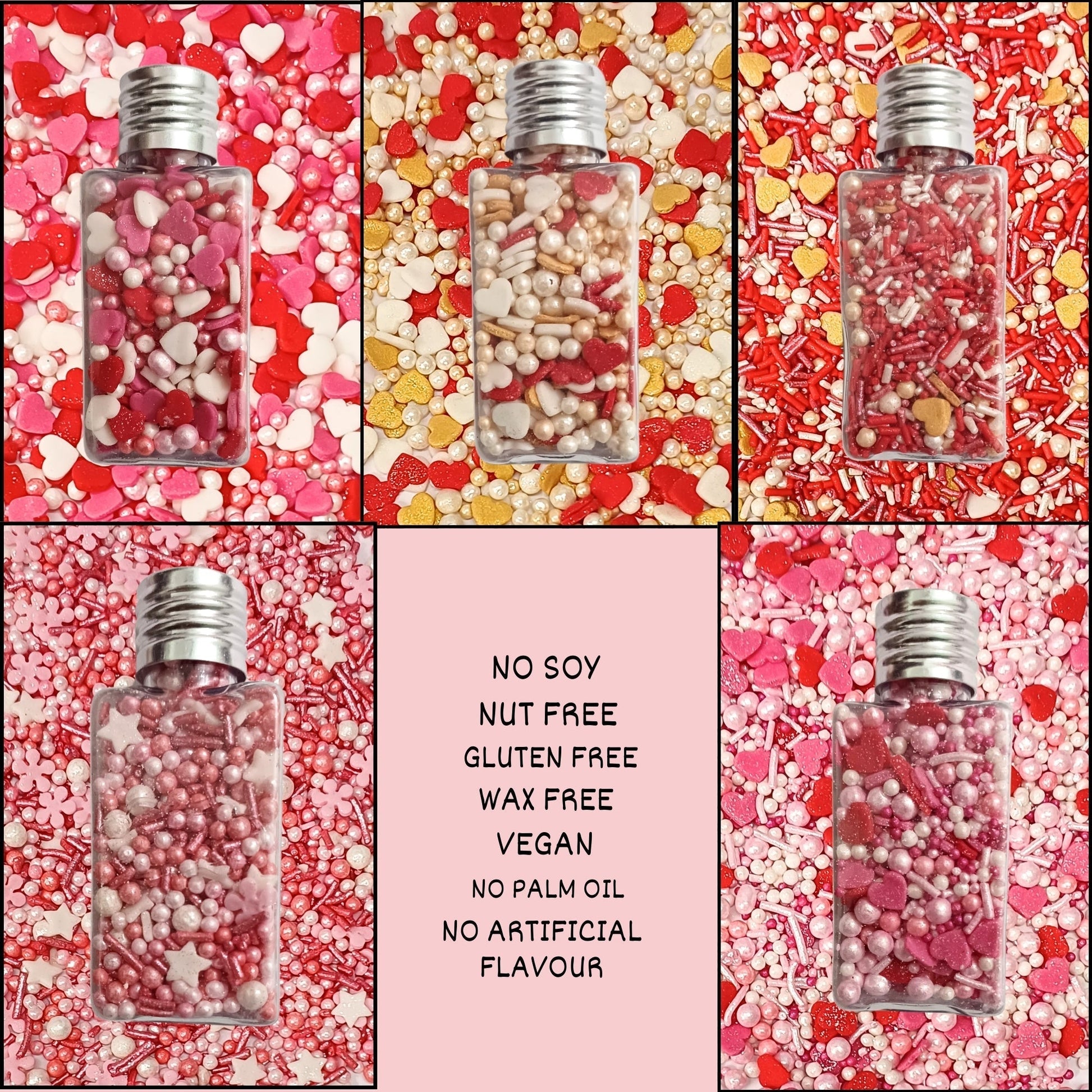 Confect Valentine Sprinkles | 08 Edible Decoration for Baking & Dessert  Grab2Buy Confect Grab2Buy