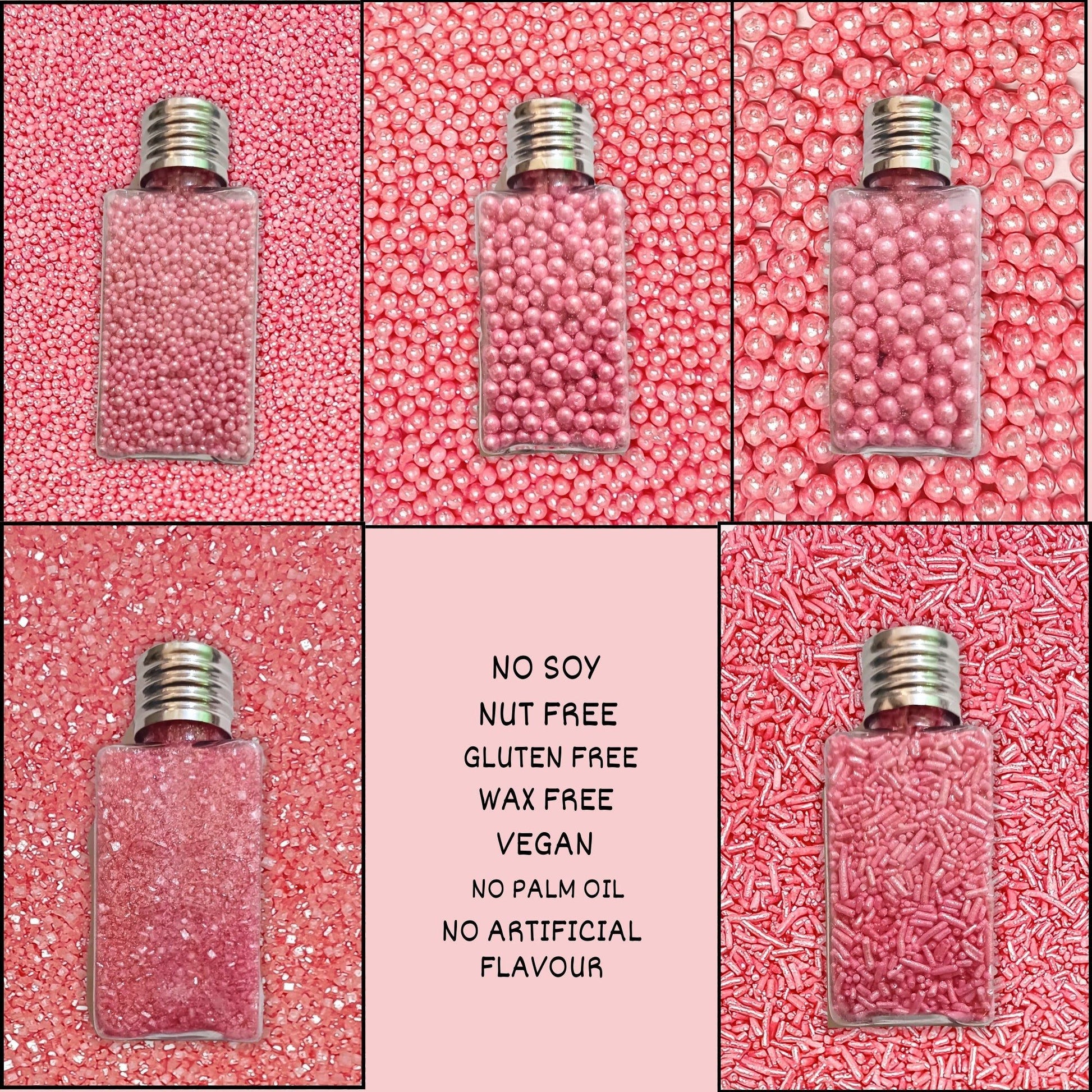 Confect Sprinkles for Cakes & Cupcakes Decoration | USP-27(Valentine Pink)