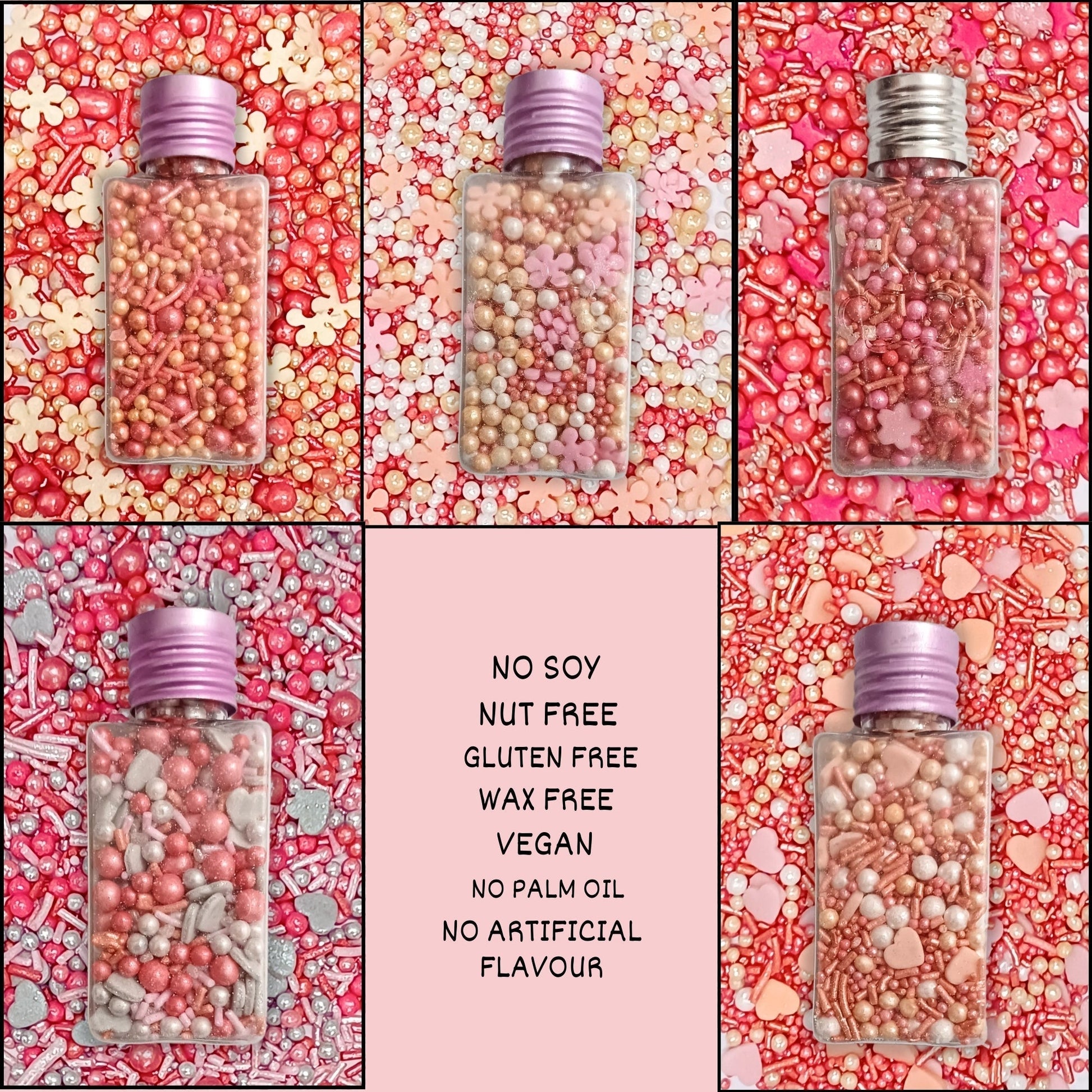 Confect Valentine Sprinkles | 15 Edible Decoration for Baking & Dessert  Grab2Buy Confect Grab2Buy