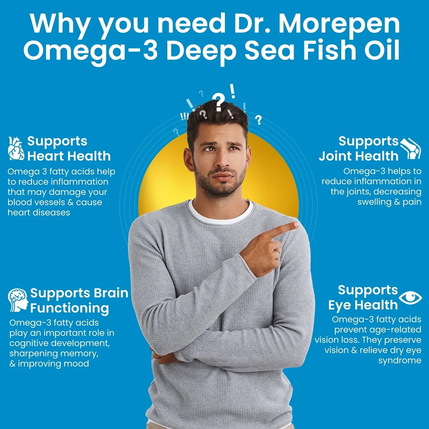 Dr Morpen Omega-3 Deep Sea Fish Oil 1000Mg + Weight Gainer 