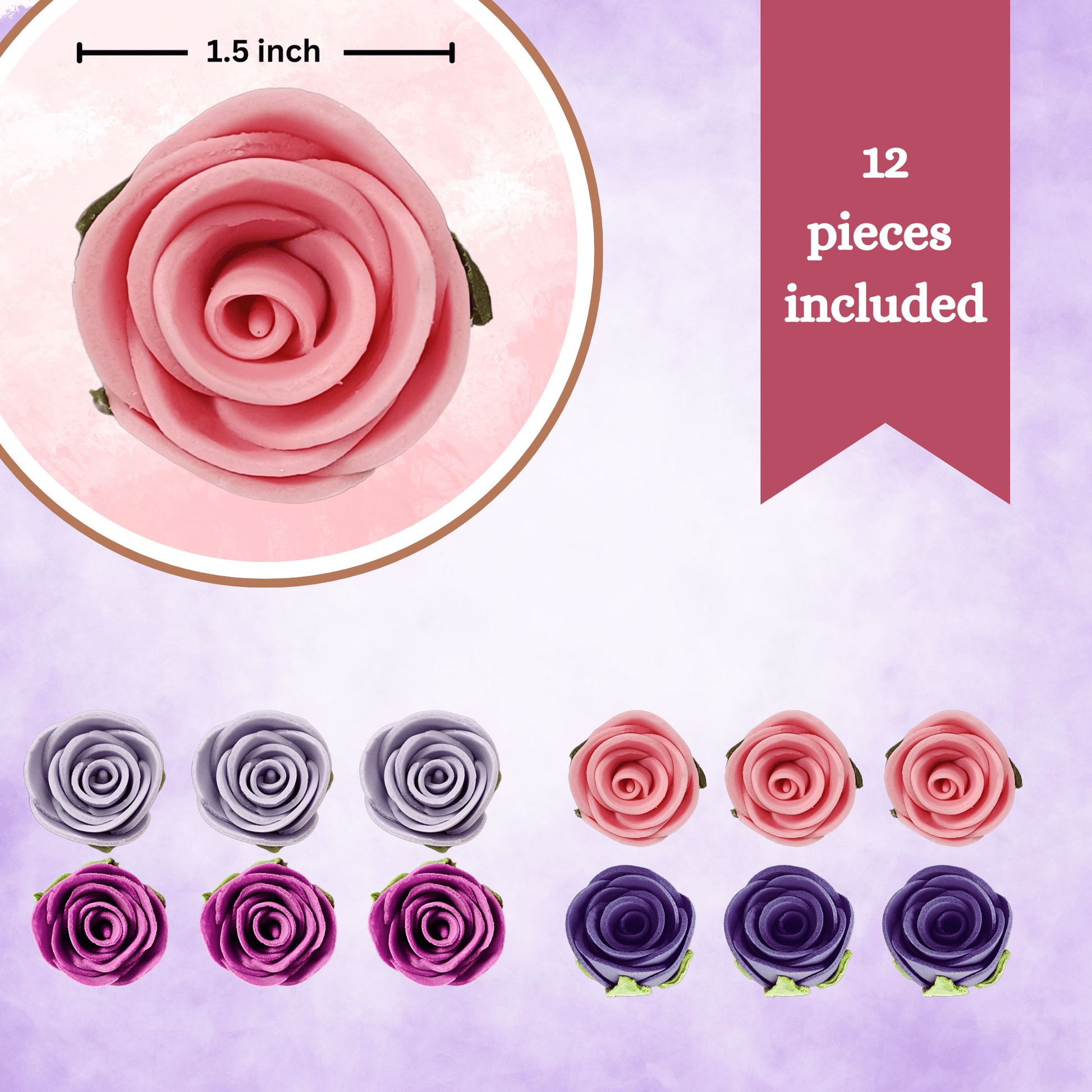 Confect Ombre- 4 | Edible Sugar Roses Topper