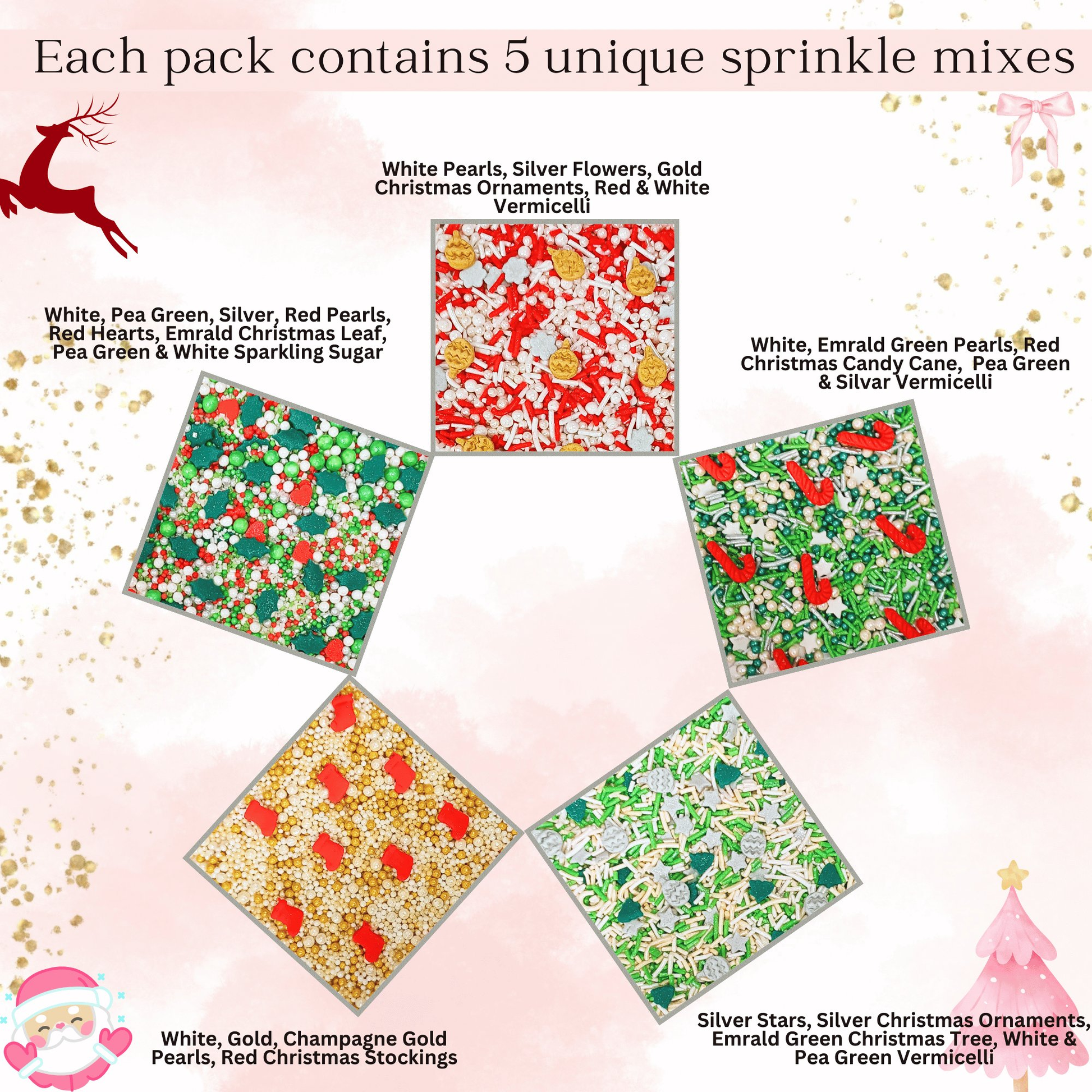 Confect Christmas Sprinkles CH Multipack 24