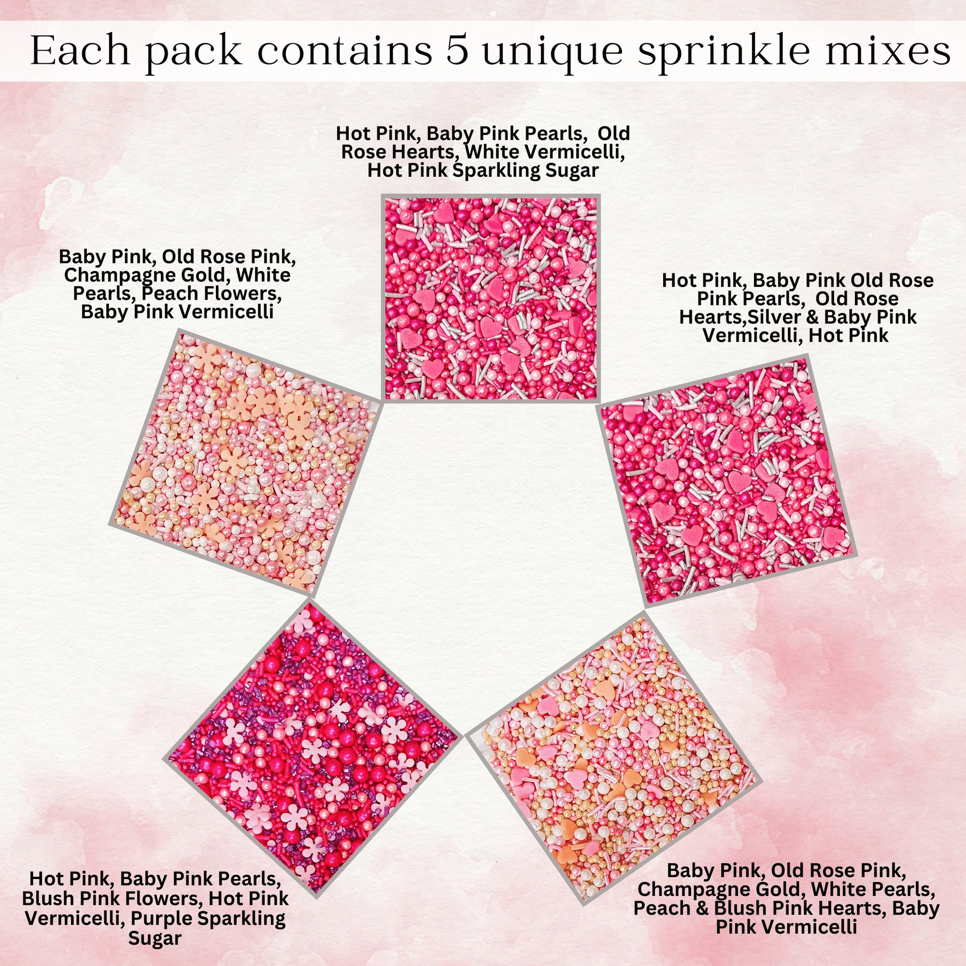 Confect Valentine Sprinkles | 14 Edible Decoration for Baking & Dessert  Grab2Buy Confect Grab2Buy