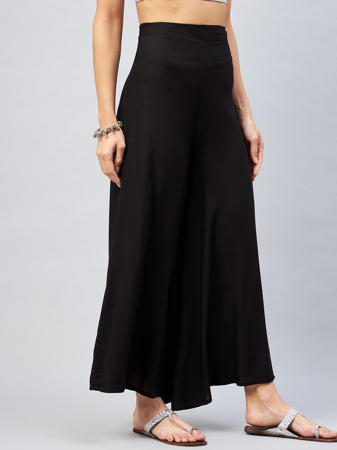 InWeave Solid Black Palazzo 